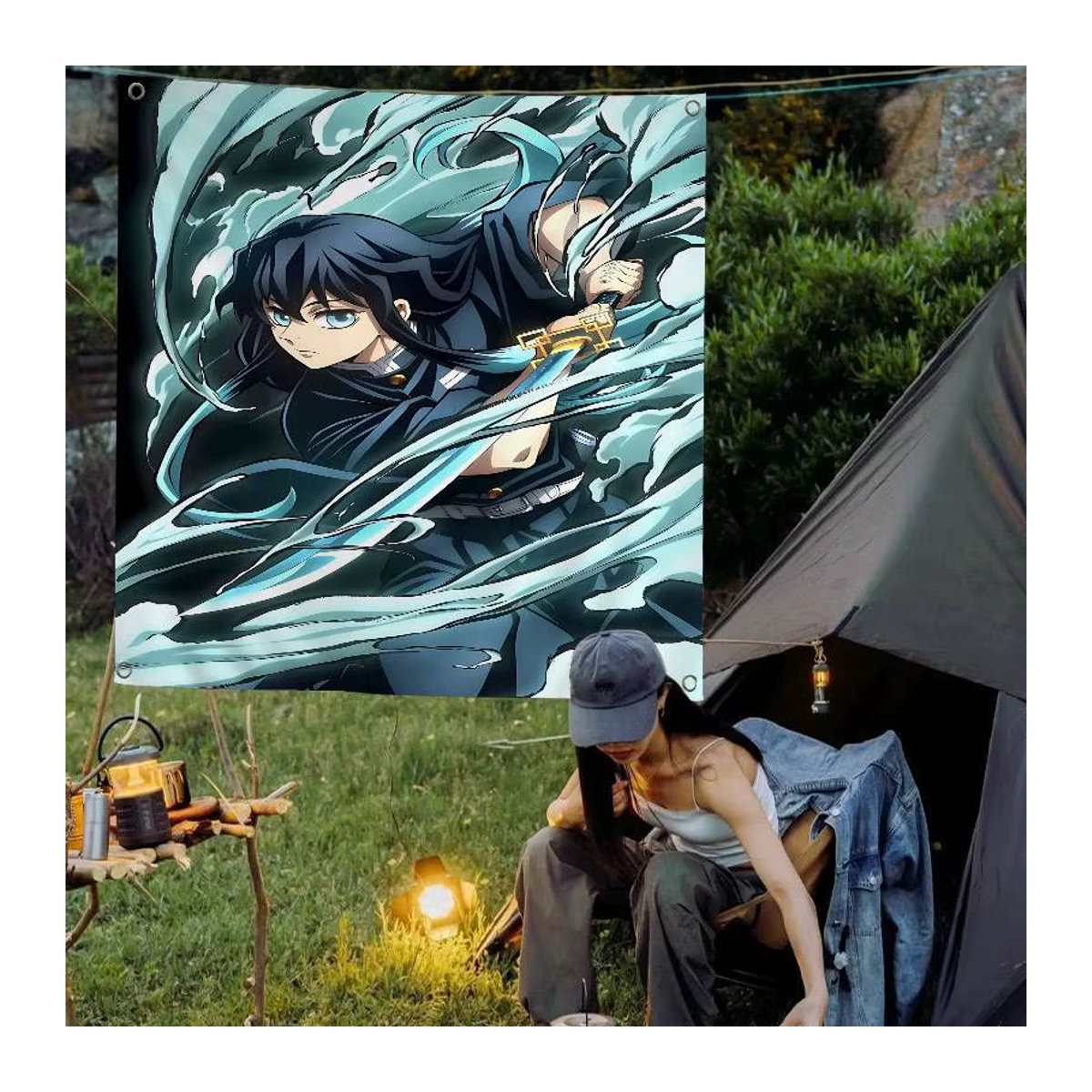 Muichiro Tokito Wandbehang von Beast Kingdom, mehrfarbiger Textil-Banner mit Porträt, B/H: 50 x 70 cm - Bild 5