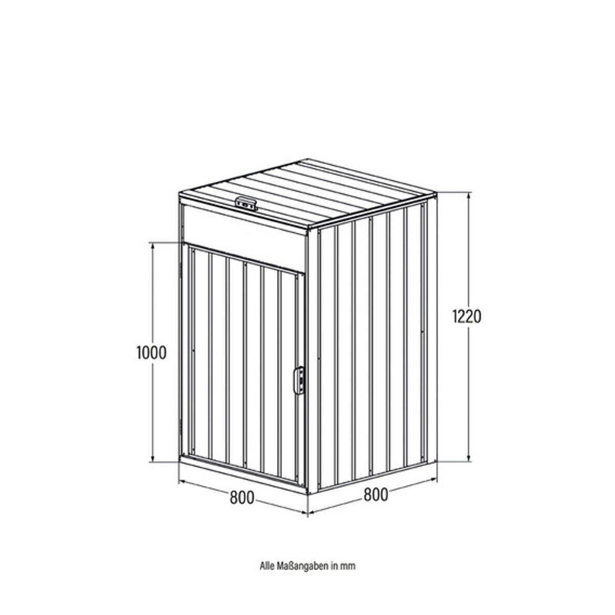 Mülltonnenbox HOME DELUXE CUBO Erweiterung für 1x 240 L in Grau - Bild 2