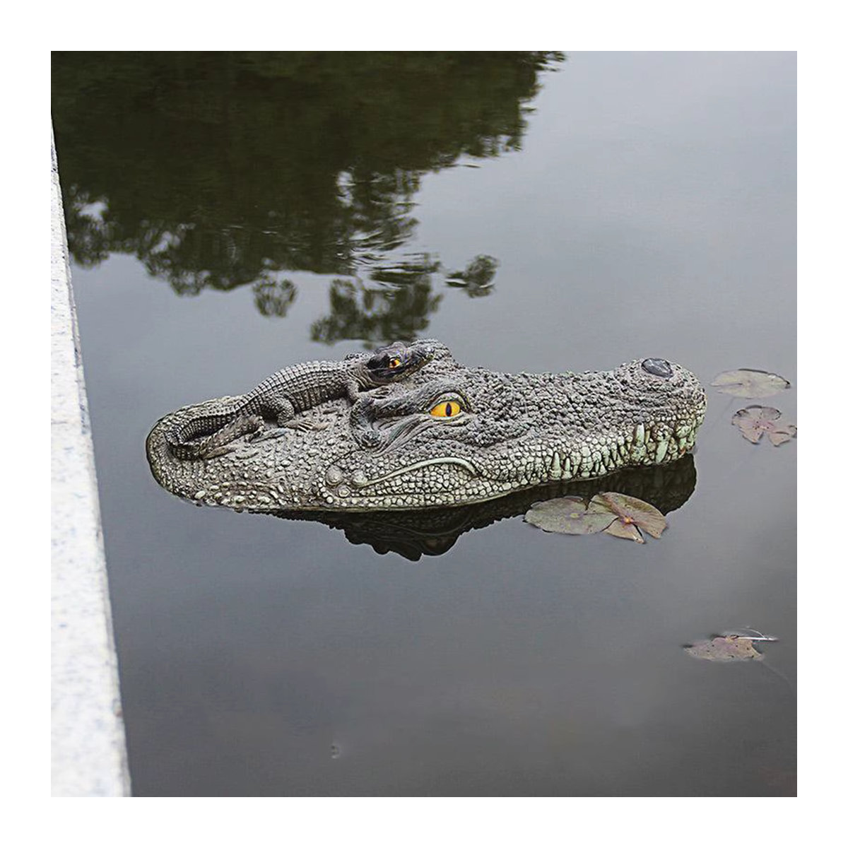 Multi Style Alligator Floating Decoy Grünes Gartenzubehör für Outdoor-Pool und Dekoration - Bild 3