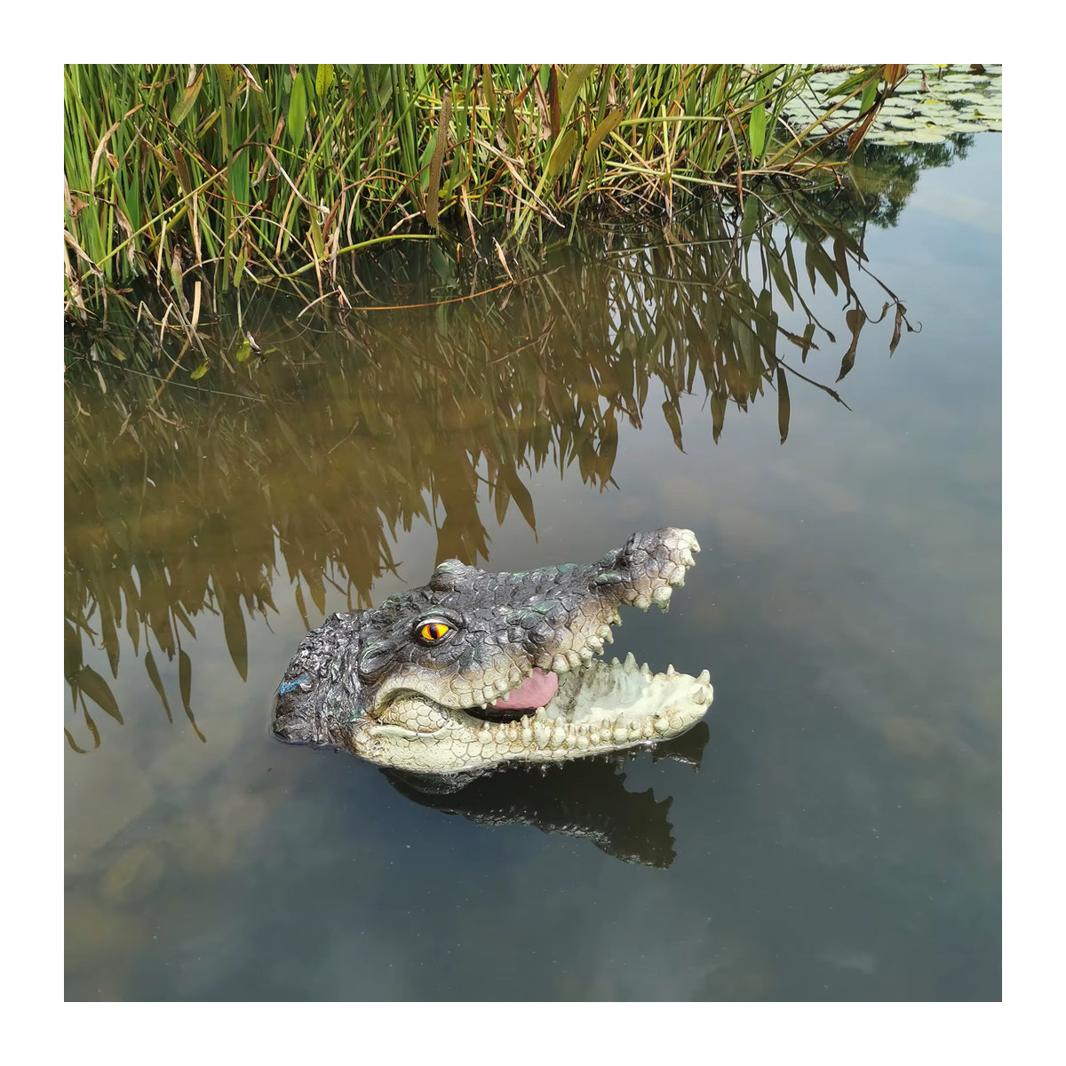 Multi Style Alligator Floating Decoy Grünes Gartenzubehör für Outdoor-Pool und Dekoration - Bild 5