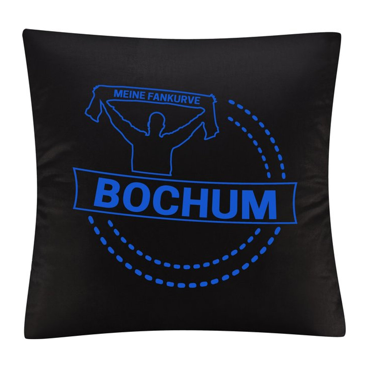 multifanshop Kissenbezug Bochum Meine Fankurve in Blau und Schwarz - Bild 1