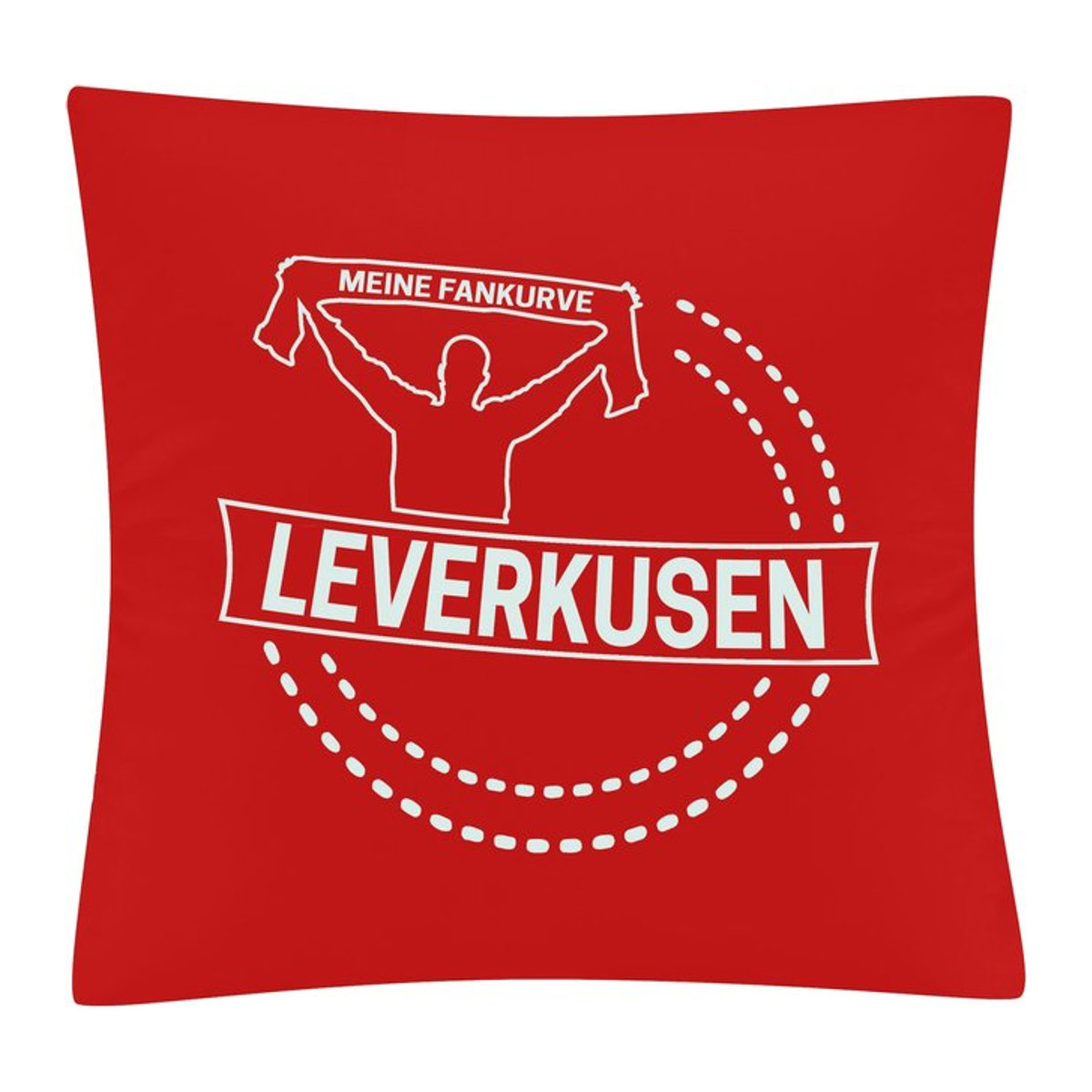 multifanshop Kissenbezug Meine Fankurve Leverkusen in Weiß - Bild 1