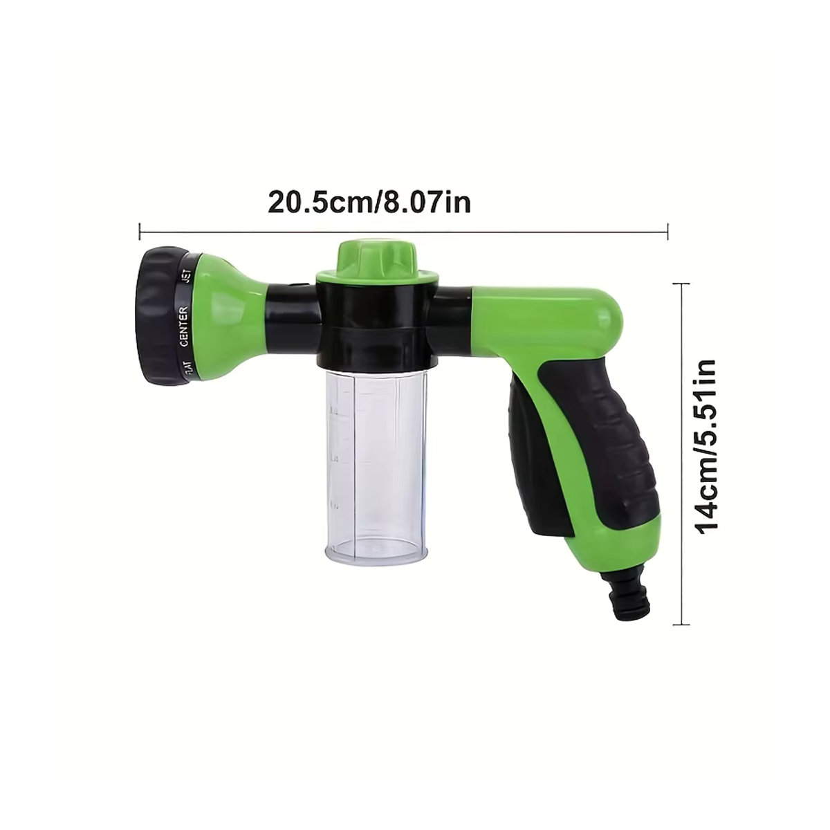 Multifunktionale einstellbare Wasserpistole mit Düse und Schaumbehälter für Reinigung und Düngung - Bild 2