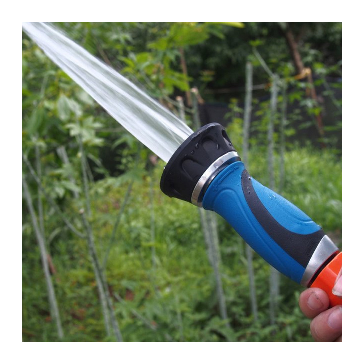 Multifunktionale Gartenbau-Hochdruck-Wasserpistole mit verstellbarem Sprinkler in Schwarz-Blau aus Kunststoff - Bild 1