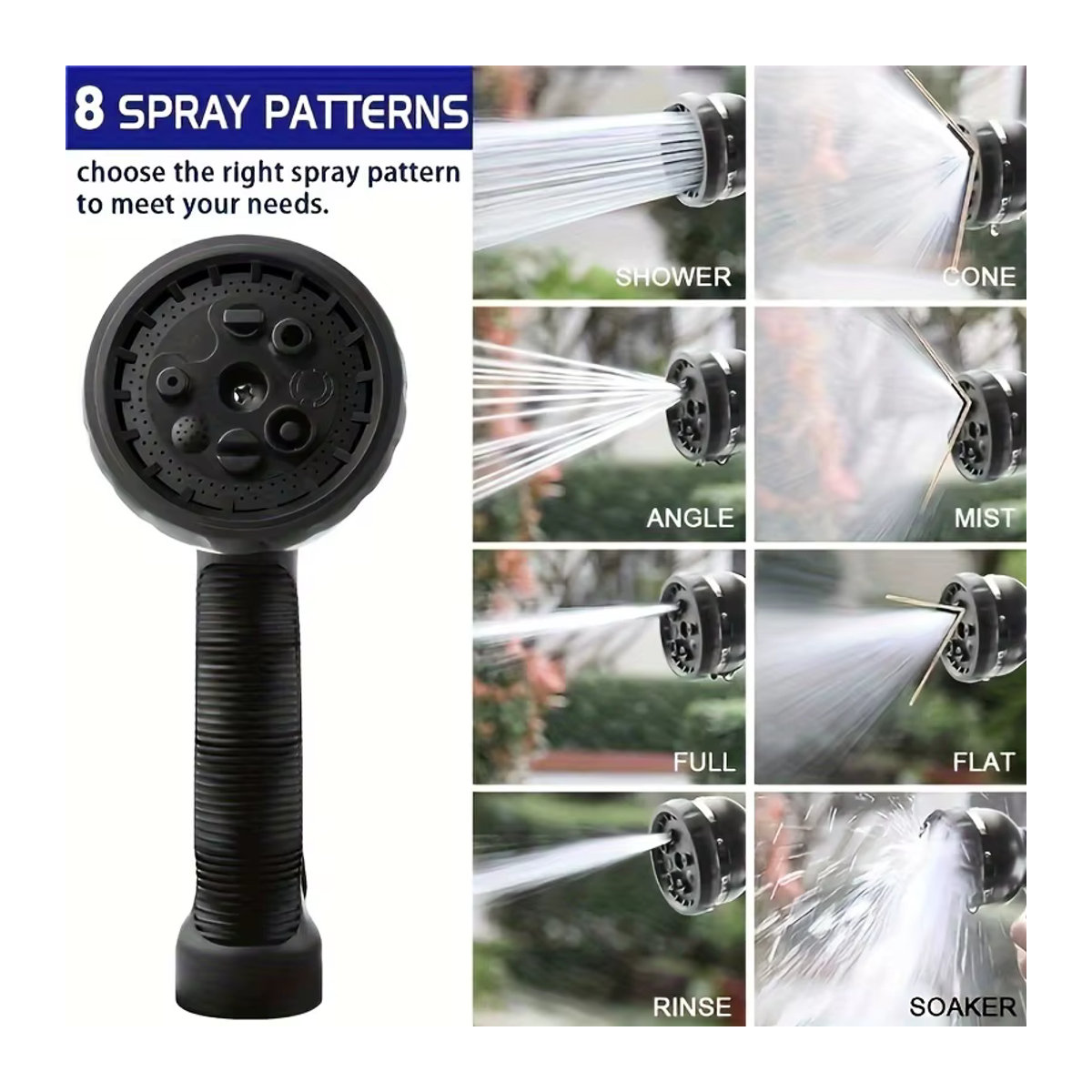 Multifunktionale Spritzpistole für Autowäsche und Gartenbewässerung in Orange - Bild 5