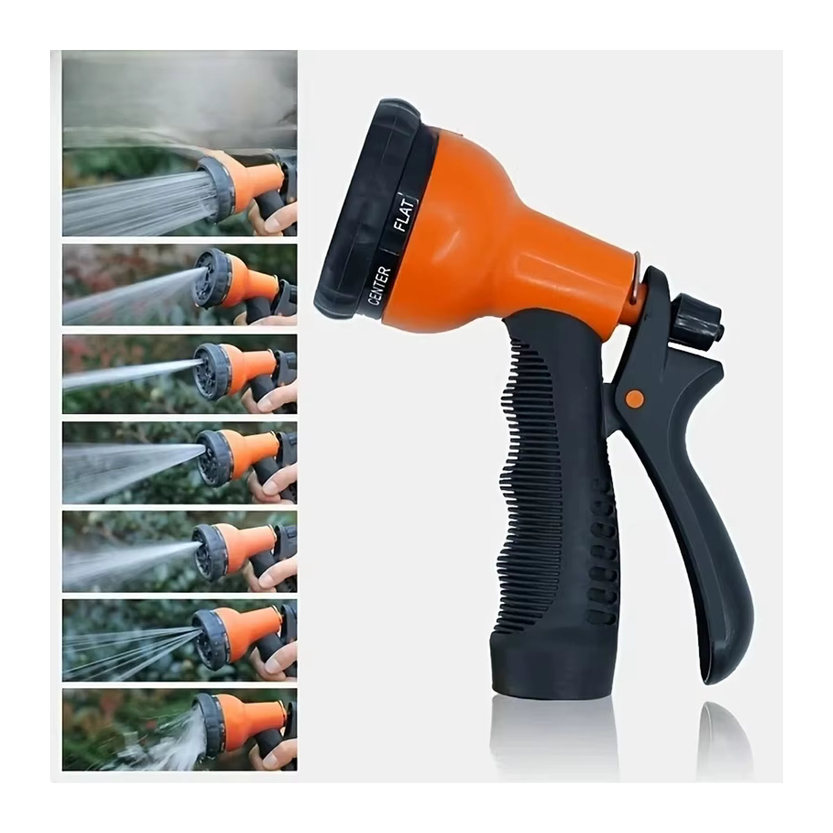 Multifunktionale Spritzpistole für Autowäsche und Gartenbewässerung in Orange - Bild 6