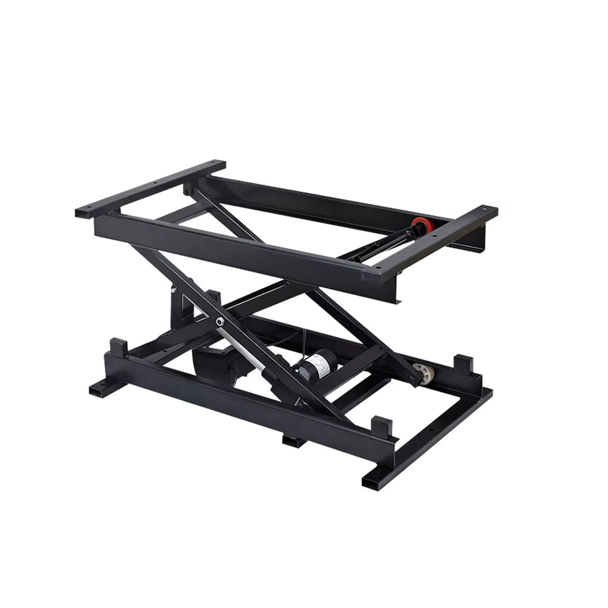 Multifunktionaler elektrischer Couchtisch und Esstisch mit Fernbedienung und höhenverstellbarer Hebe-Hardware in Schwarz mit klappbarem Eisenrahmen im Industrial-Design - Bild 3