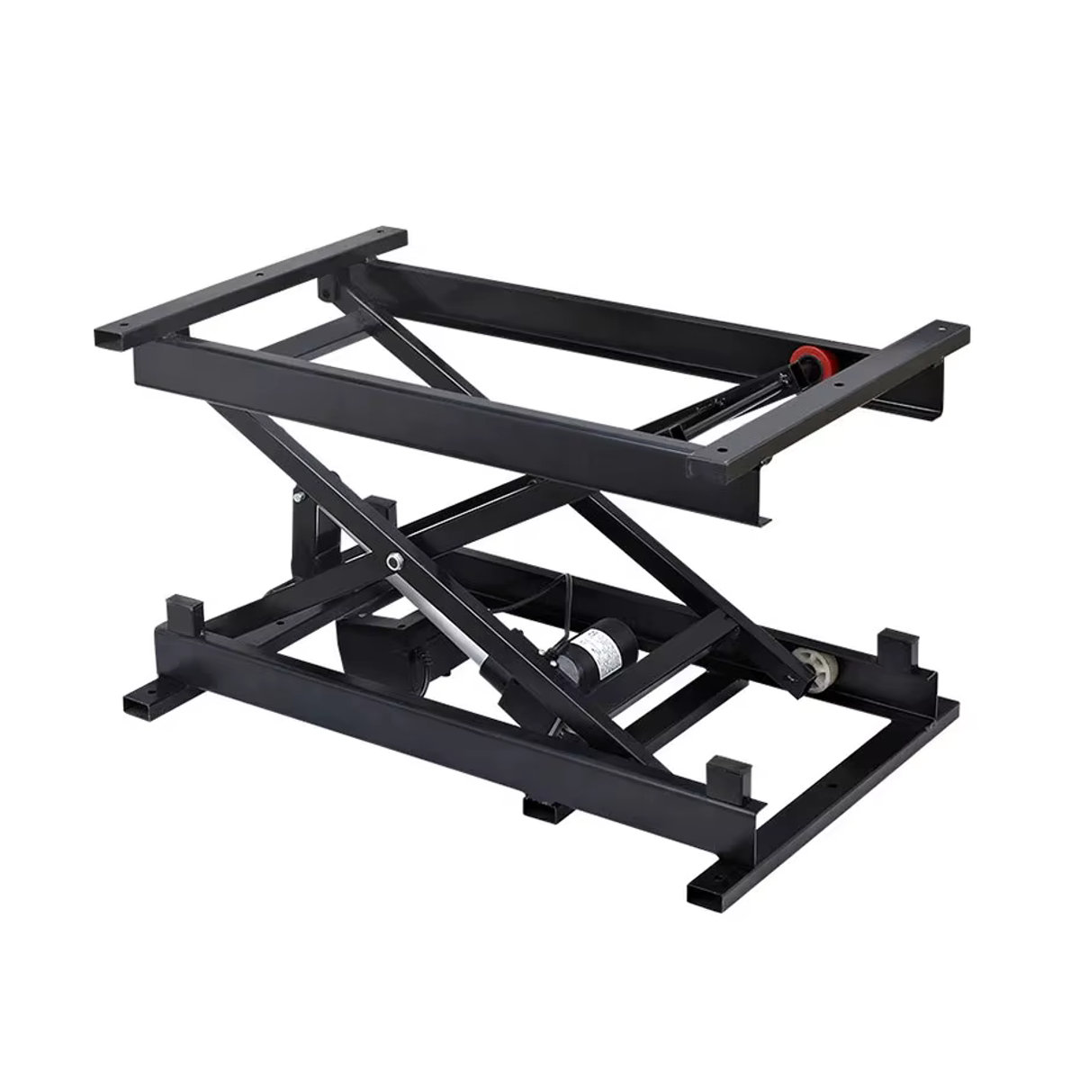 Multifunktionaler elektrischer Couchtisch und Esstisch mit Fernbedienung und höhenverstellbarer Hebe-Hardware in Schwarz mit klappbarem Eisenrahmen im Industrial-Design - Bild 7