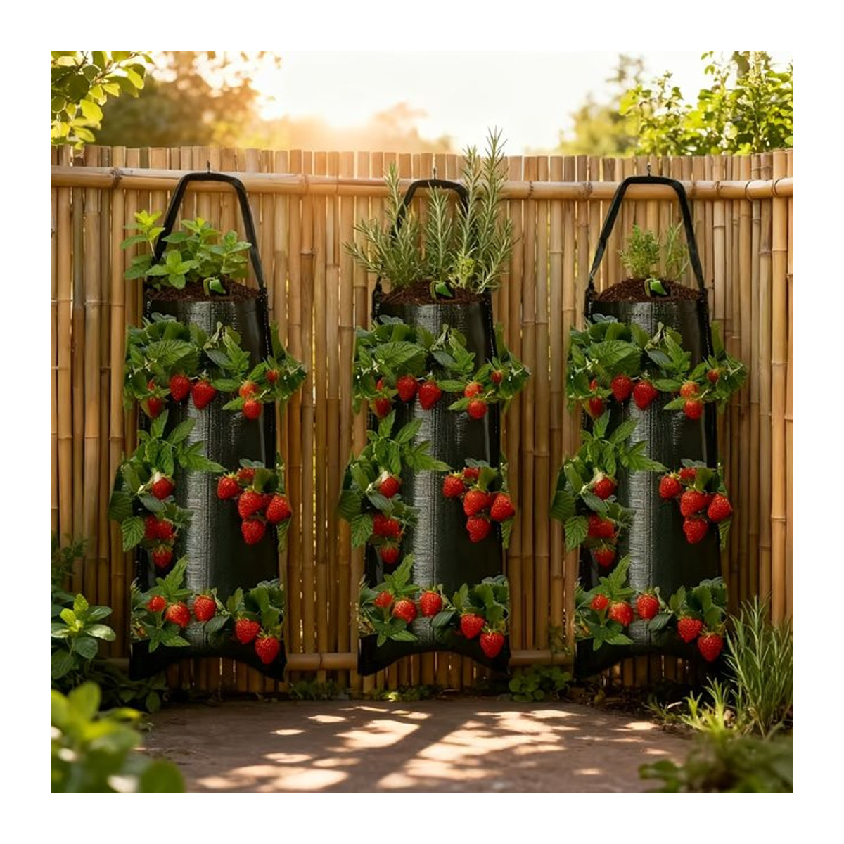 Multifunktionaler Pflanzbeutel für Gemüse und Obst zur Wandmontage, faltbarer Pflanzbeutel für Heimgärtnerei und Balkon-Gemüsegarten - Bild 1