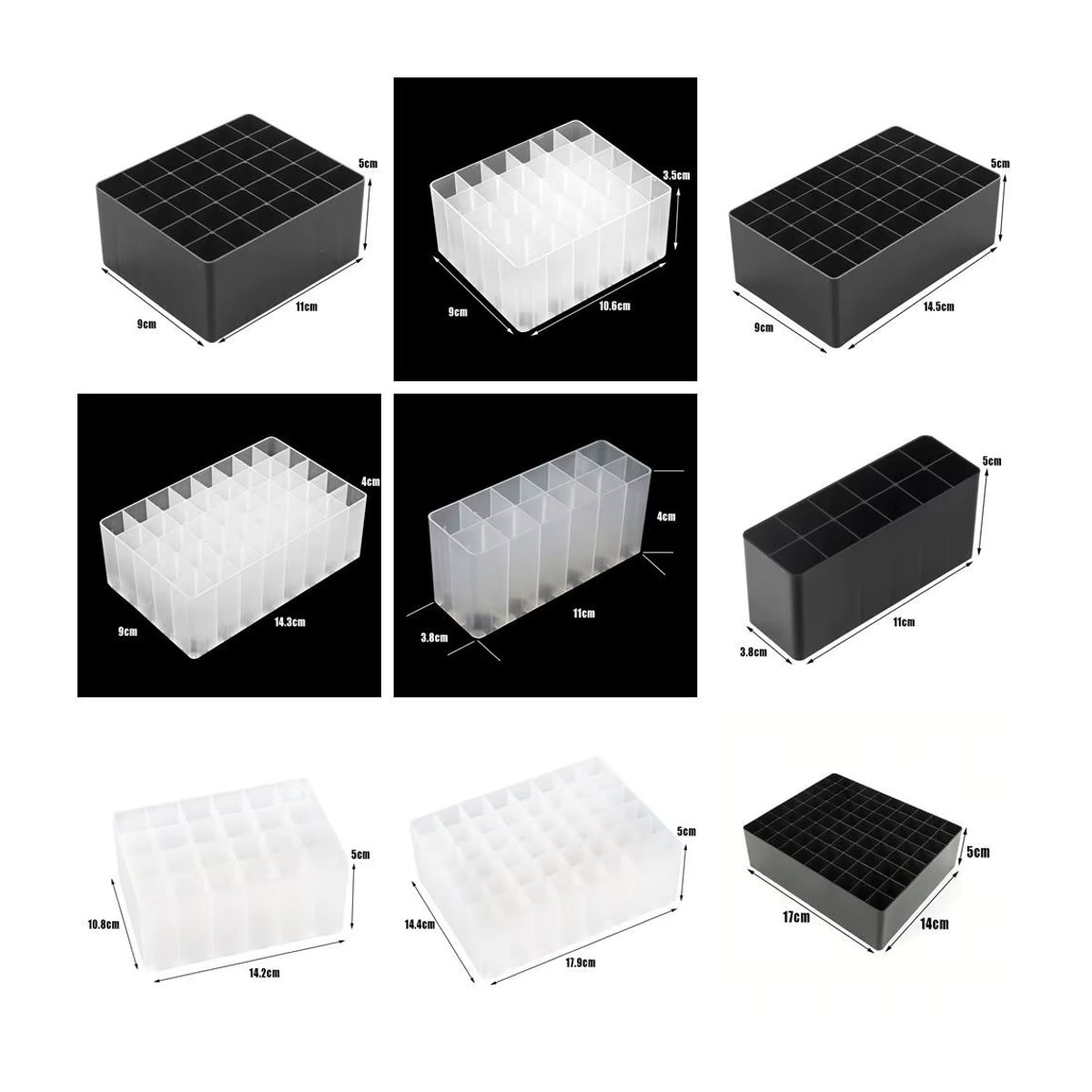 Multifunktionaler Stifthalter und Pinselständer in Weiß mit minimalistischem Design und verschiedenen Kapazitäten von 12 bis 100 Slots - Bild 3