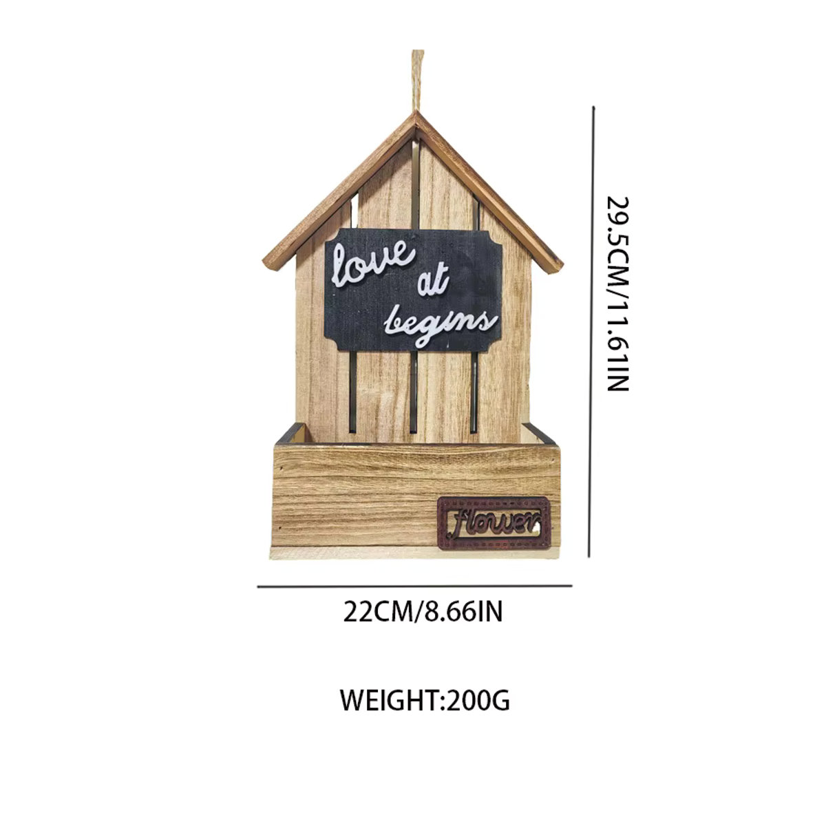 Multifunktionales Vogelhaus aus Holz in Natur für den Garten oder Wald zum Aufhängen - Bild 5