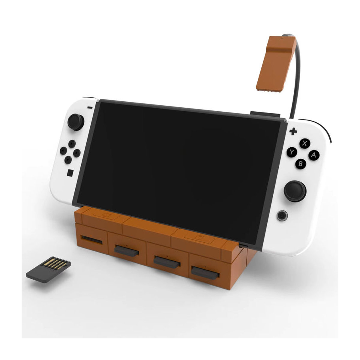 Multifunktions-Dockstation für Switch 2 mit HD 4K 60 Hz Ladeständer und Spielkartenaufbewahrung in Schwarz und Braun aus Kunststoff - Bild 4