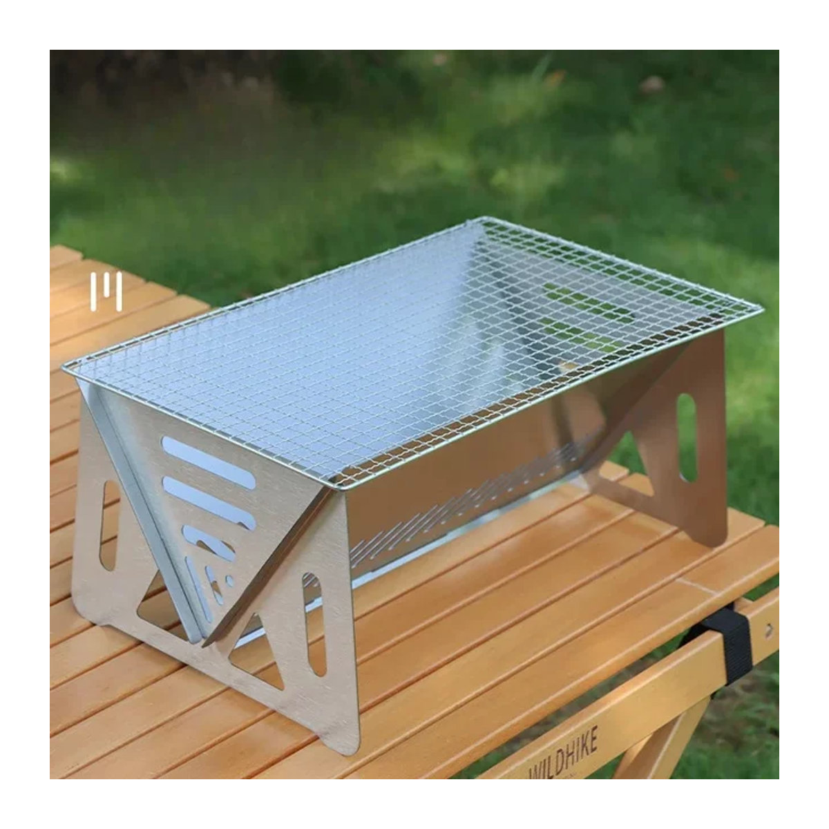 Multifunktions-Holzkohlegrill aus Edelstahl mit Mesh-Einsatz für Outdoor und Zuhause - Bild 1