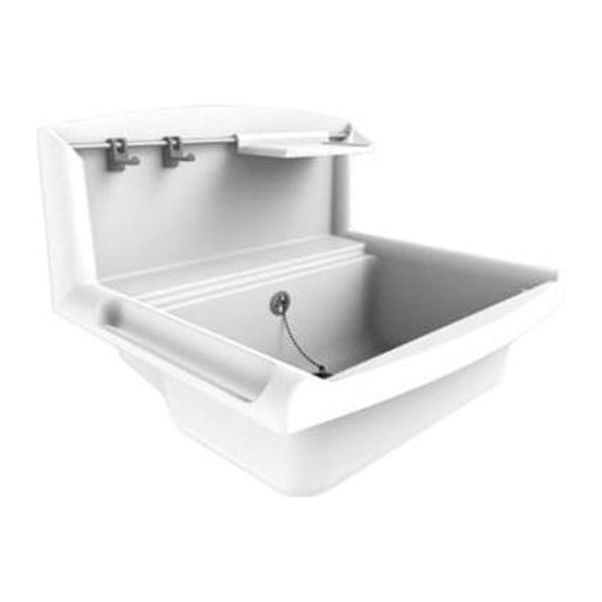 Multiset Funktionsbecken mit Spritzschutz in Granit, Breite: 55 cm - Bild 1