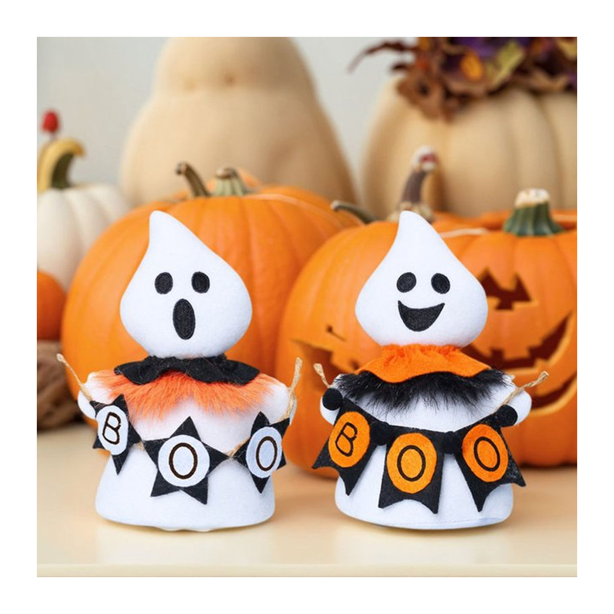 Multiyilego Weiße Geister Plüschpuppen aus Textil als Halloween Dekoration für dein Zuhause - Bild 1