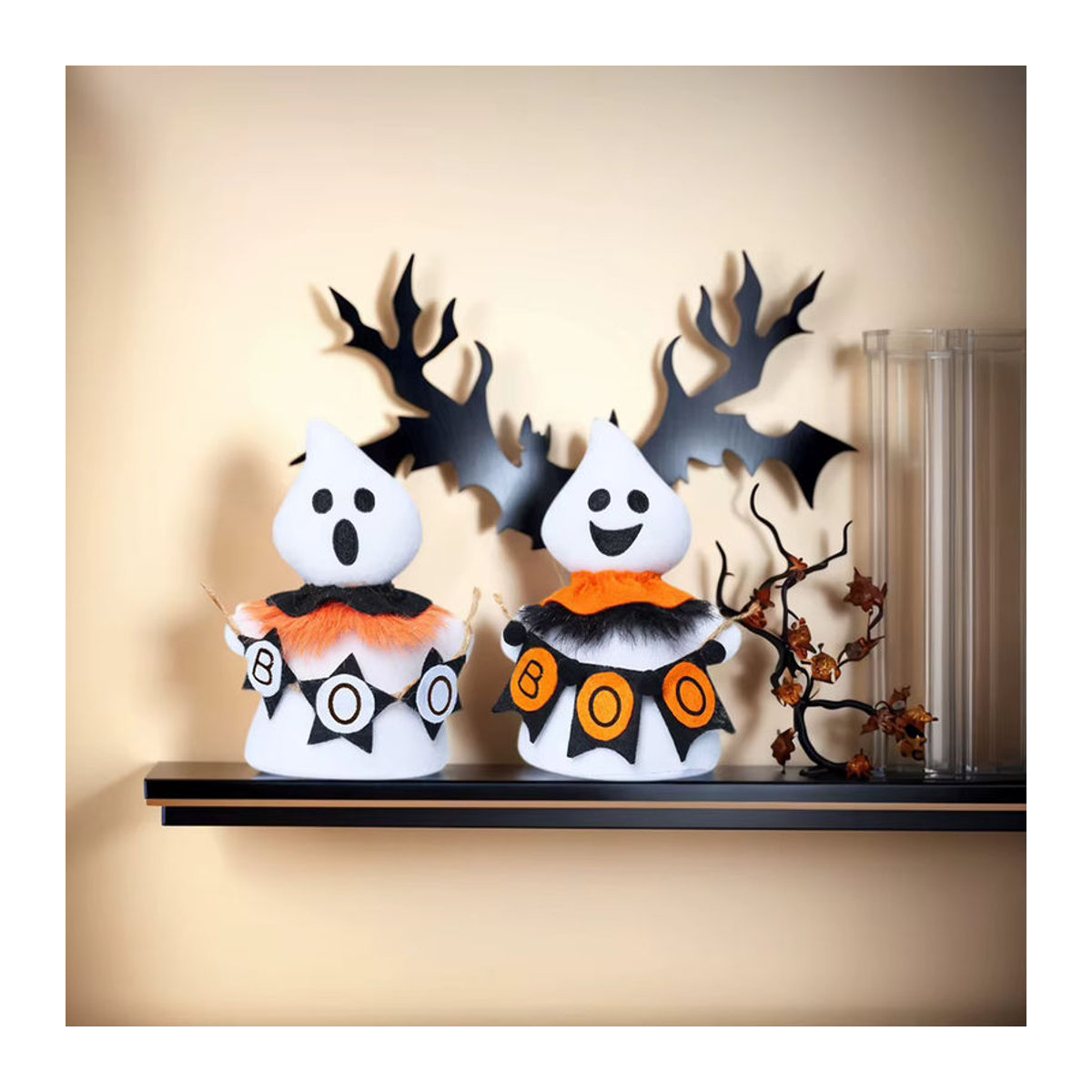 Multiyilego Weiße Geister Plüschpuppen aus Textil als Halloween Dekoration für dein Zuhause - Bild 2