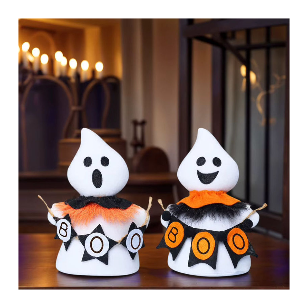 Multiyilego Weiße Geister Plüschpuppen aus Textil als Halloween Dekoration für dein Zuhause - Bild 4