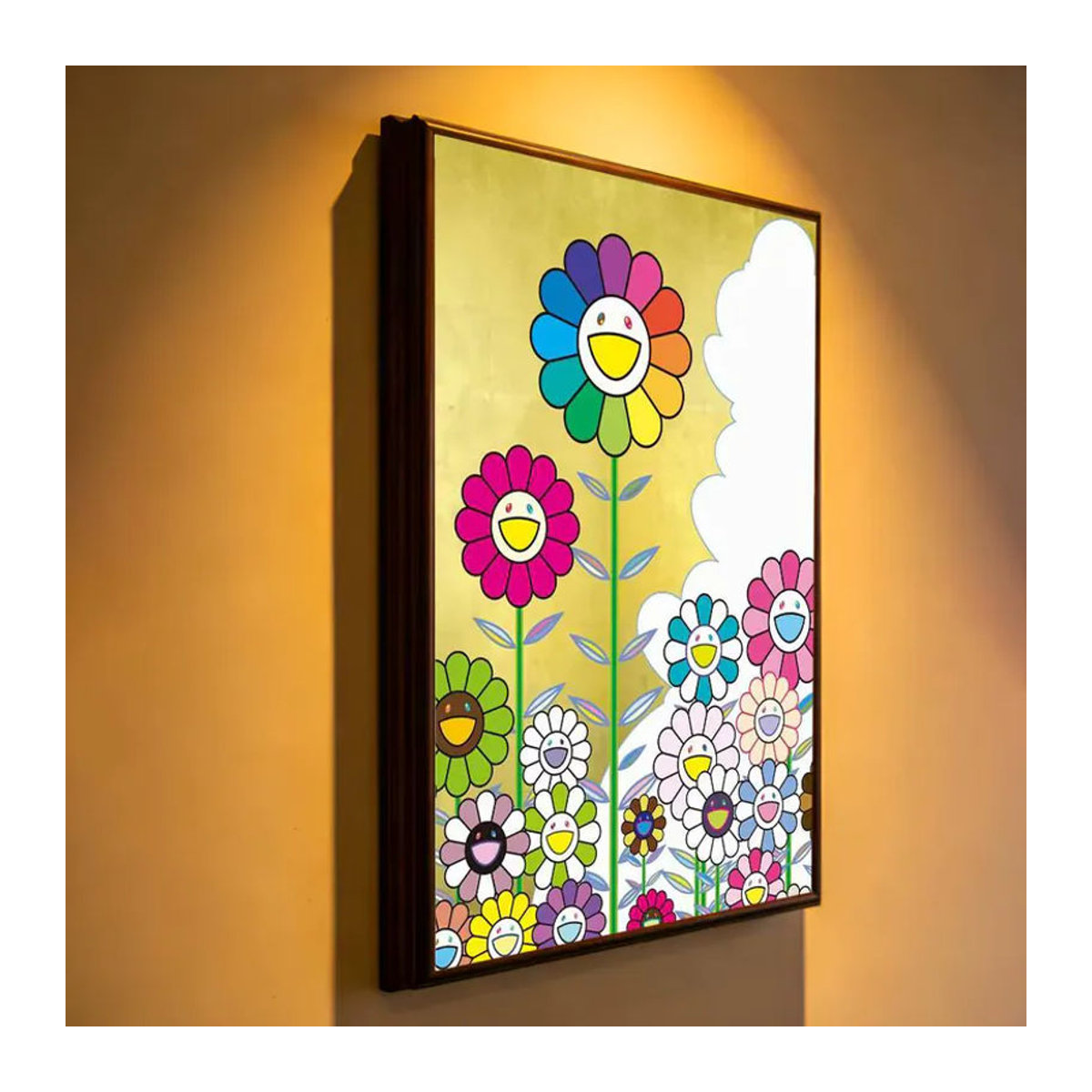 Murakami Takashi Kunst-Sonnenblume Wandaufkleber Mehrfarbig Modernes Floral Design als selbstklebender HD-Druck auf Papier für deine Heimdekoration - Bild 4