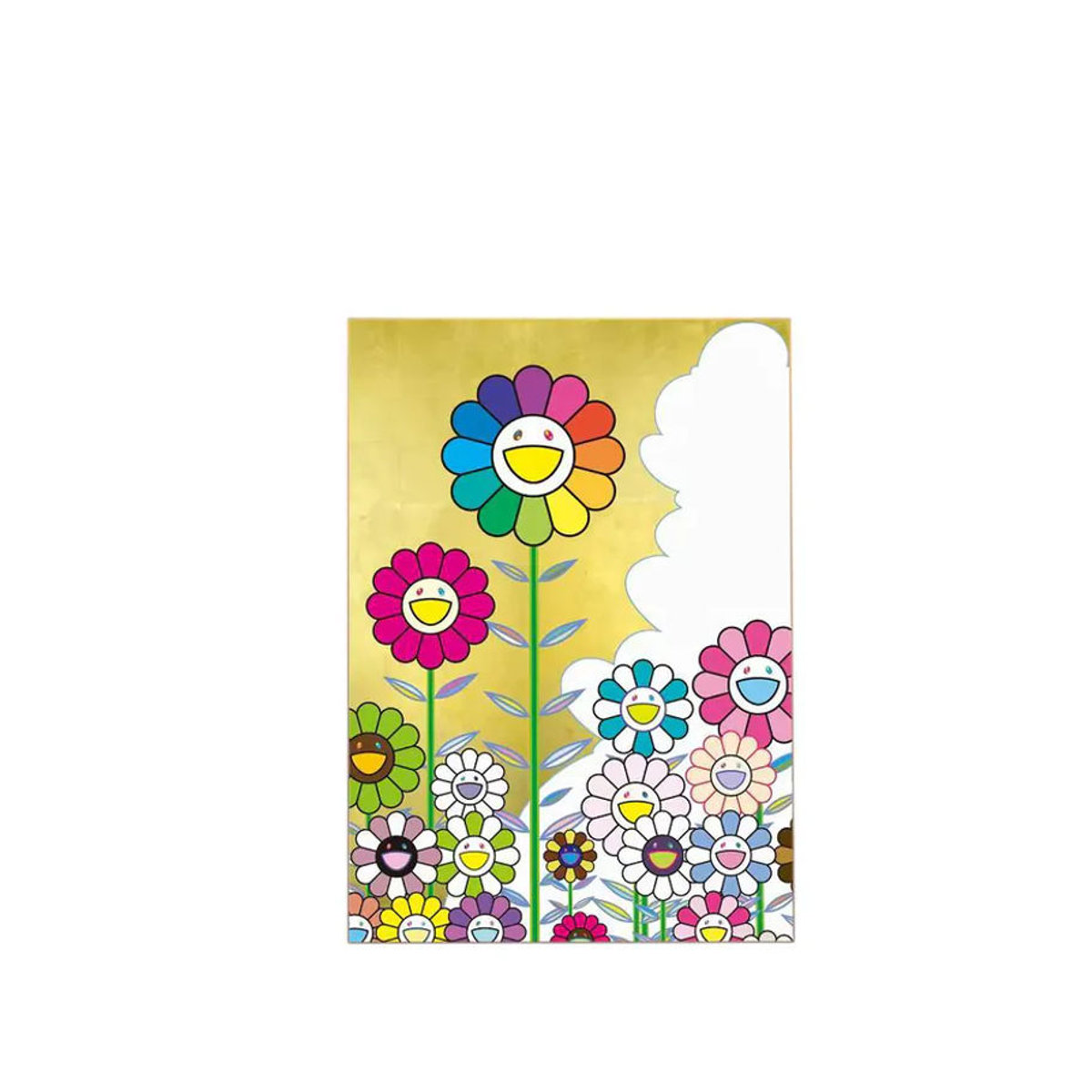 Murakami Takashi Kunst-Sonnenblume Wandaufkleber Mehrfarbig Modernes Floral Design als selbstklebender HD-Druck auf Papier für deine Heimdekoration - Bild 6