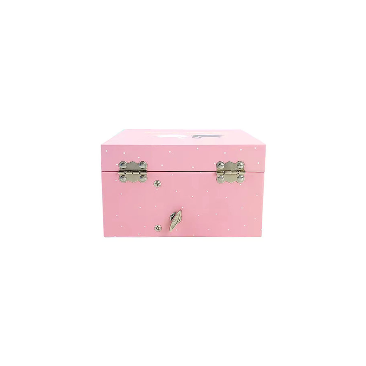 Musikschmuckschatulle Schwan mit rotierender Puppe in Rosa für Mädchen - Bild 2