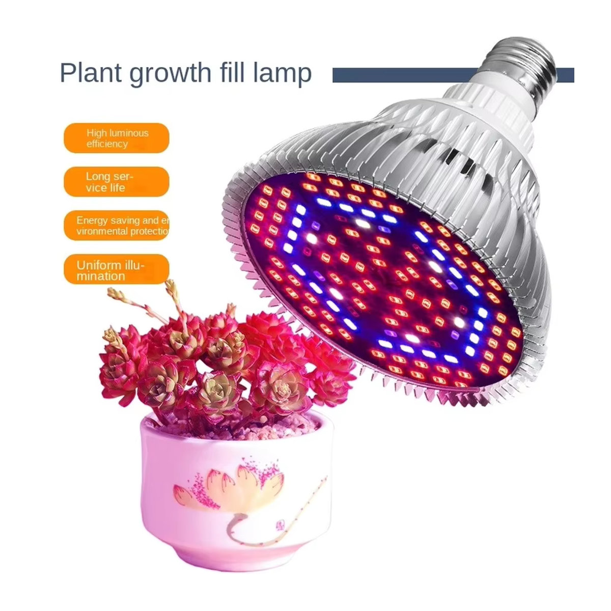 Muunnn LED Phyto Grow Light Vollspektrum Pflanzenlampe mit E27 Fassung für Gewächshaus und Hydroponik - Bild 4