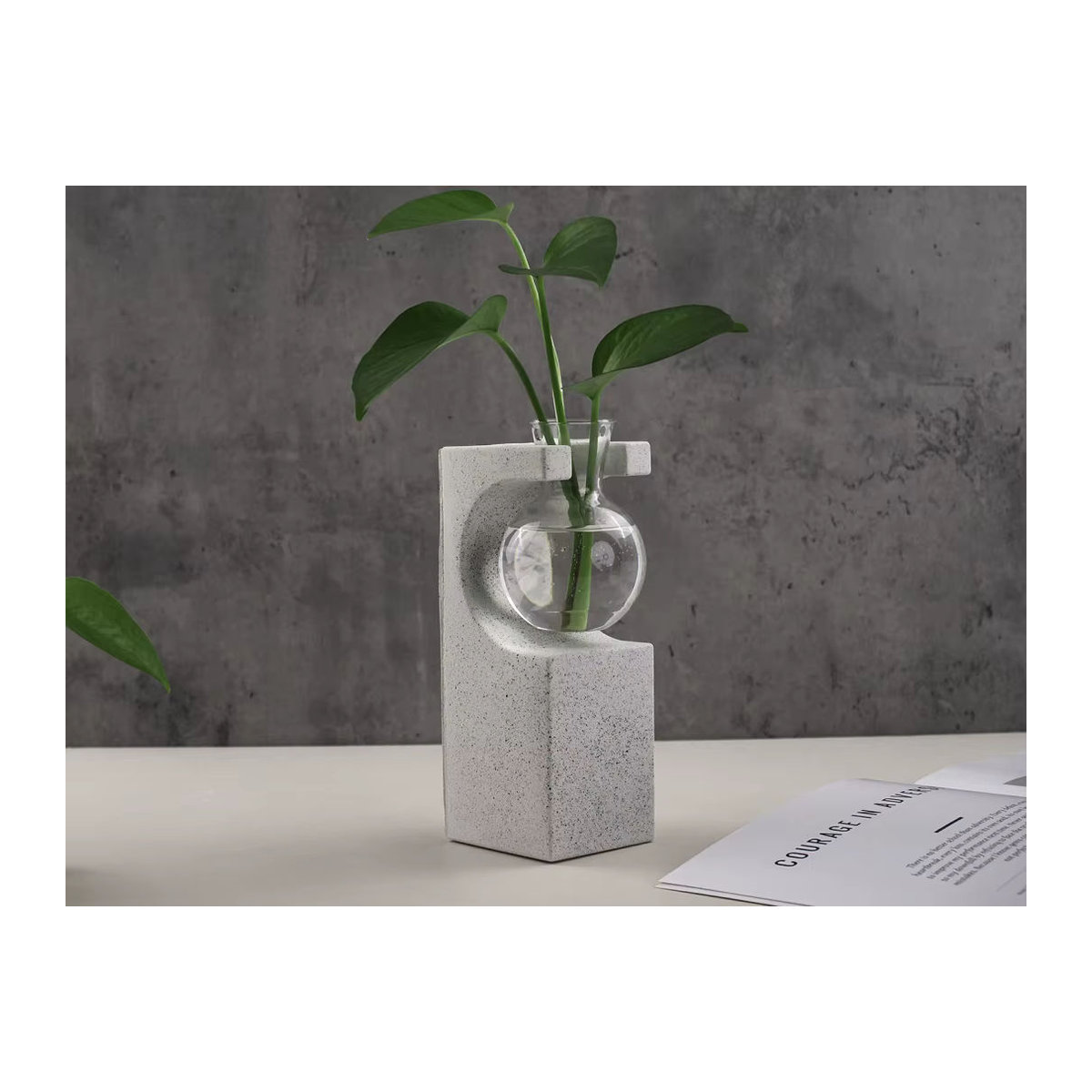 Muuto DIY Hydrokultur Vase Form für Gips Beton und Harz in Weiß quadratisch - Bild 2
