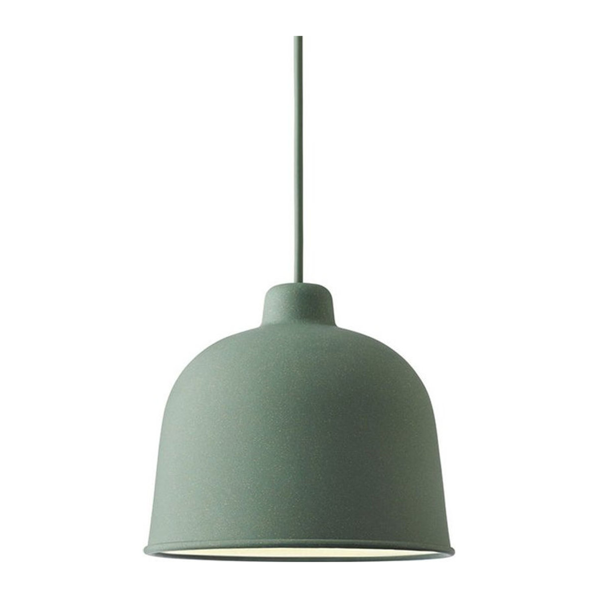 Muuto Grain LED-Pendelleuchte aus Bambus und Kunststoff in Grün Matt mit warmweißem Licht - Bild 1
