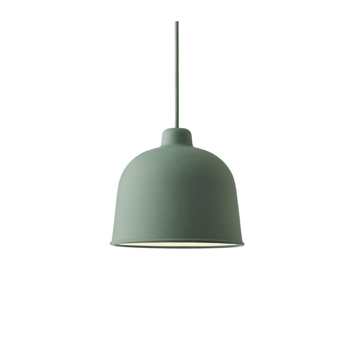 Muuto Grain LED-Pendelleuchte aus Bambus und Kunststoff in Grün Matt mit warmweißem Licht - Bild 2