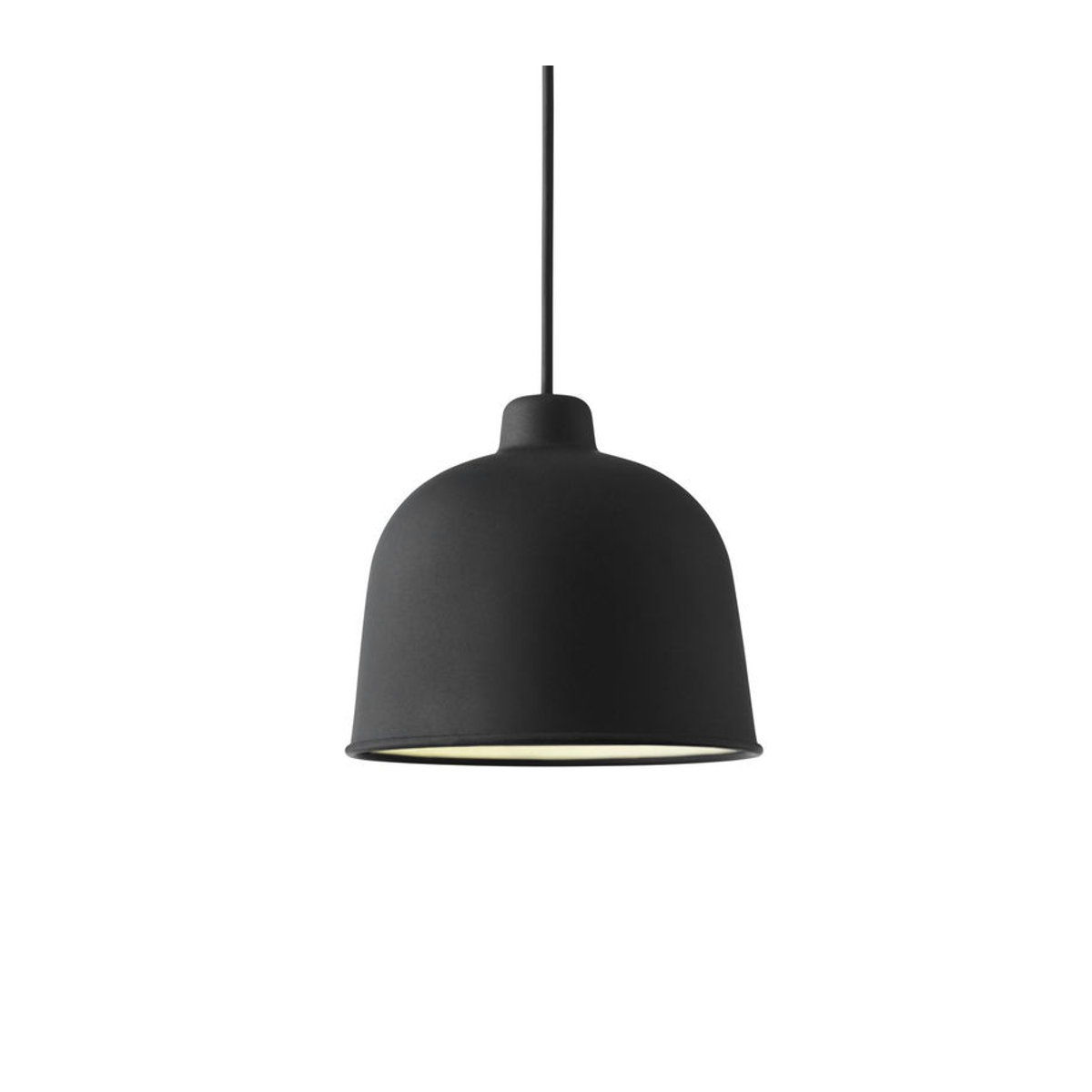 Muuto Grain LED-Pendelleuchte in Schwarz aus Kunststoff und Bambus mit warmweißem Licht - Bild 2