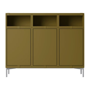 Muuto Stacked Storage Sideboard Konfiguration 3 in Braun im skandinavischen Design
