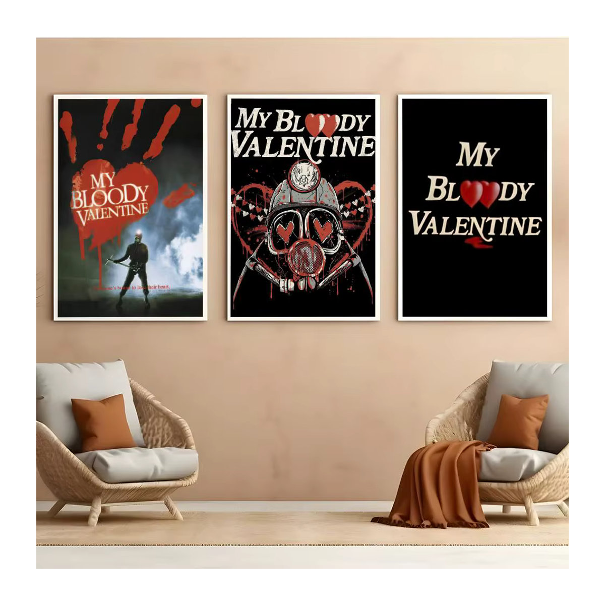 My Bloody Valentine Loveless Wandbild aus PVC in Schwarz und Mehrfarbig, Typografie Kunst Wanddeko für die Wandmontage - Bild 2