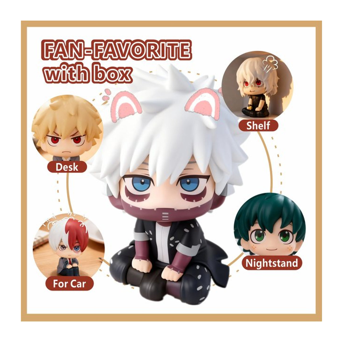 My Hero Academia Chibi PVC Figuren Tomura Shigaraki, Izuku Midoriya und Katsuki Bakugo in mehrfarbig, Höhe: 9,5 cm - Bild 1