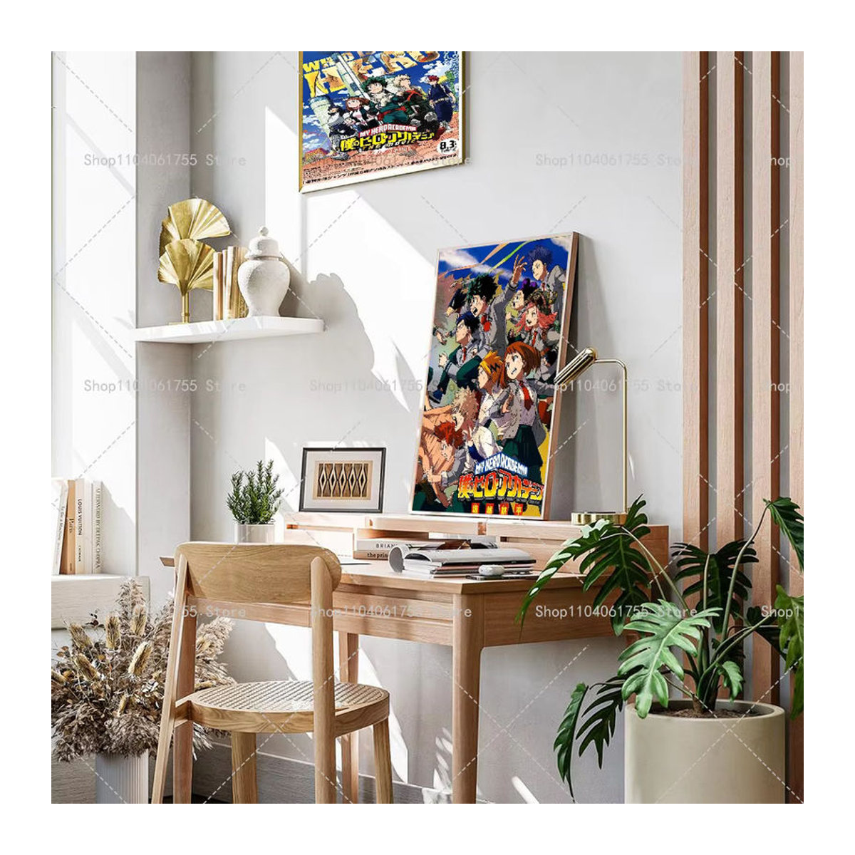 My Hero Academia Poster selbstklebend, wasserfester Papier Aufkleber für die Wanddekoration, mehrfarbig, rechteckig - Bild 4