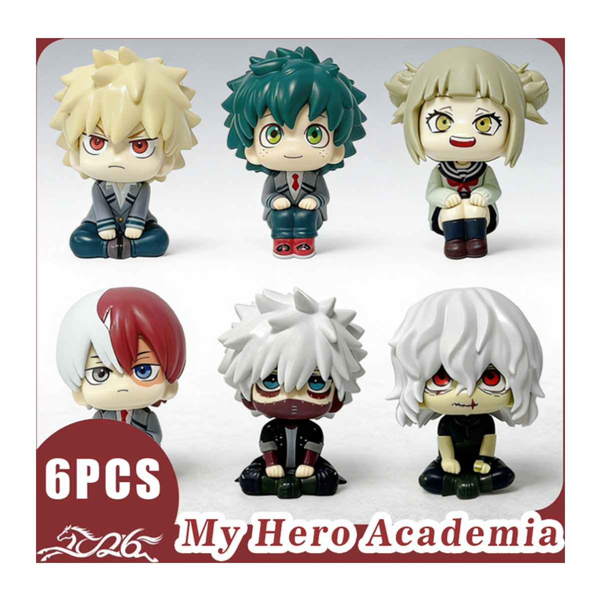 My Hero Academia Q-Version Actionfiguren Tomura Shigaraki, Izuku Midoriya und Katsuki Bakugo als niedliche PVC-Modelle in Mehrfarbig - Bild 1