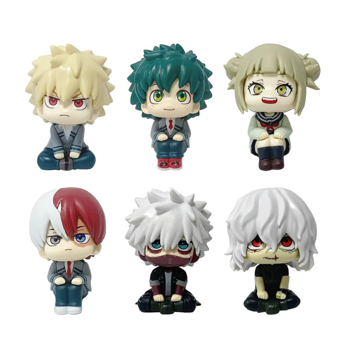 My Hero Academia Q-Version Actionfiguren Tomura Shigaraki, Izuku Midoriya und Katsuki Bakugo als niedliche PVC-Modelle in Mehrfarbig - Bild 2