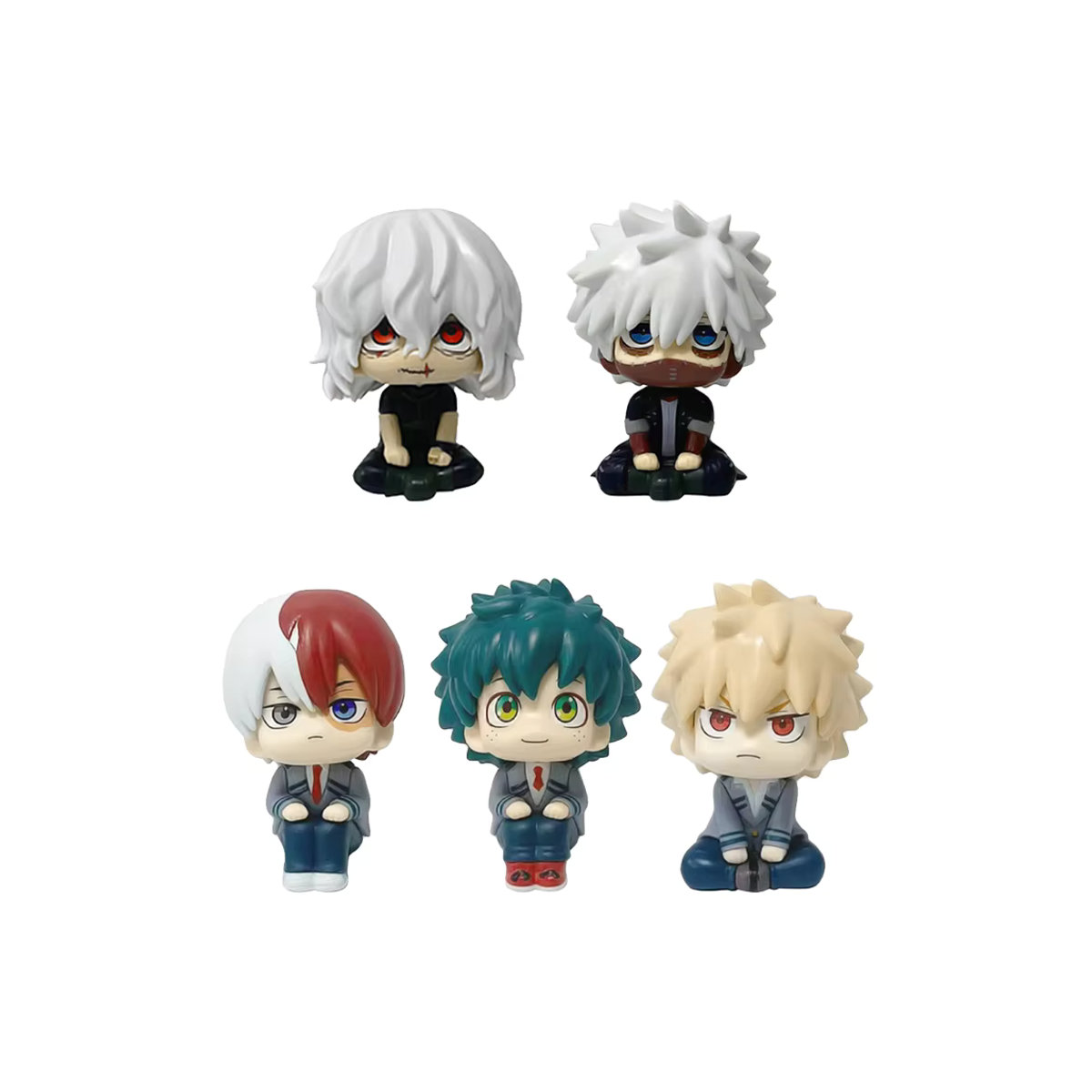 My Hero Academia Q-Version Actionfiguren Tomura Shigaraki, Izuku Midoriya und Katsuki Bakugo als niedliche PVC-Modelle in Mehrfarbig - Bild 6
