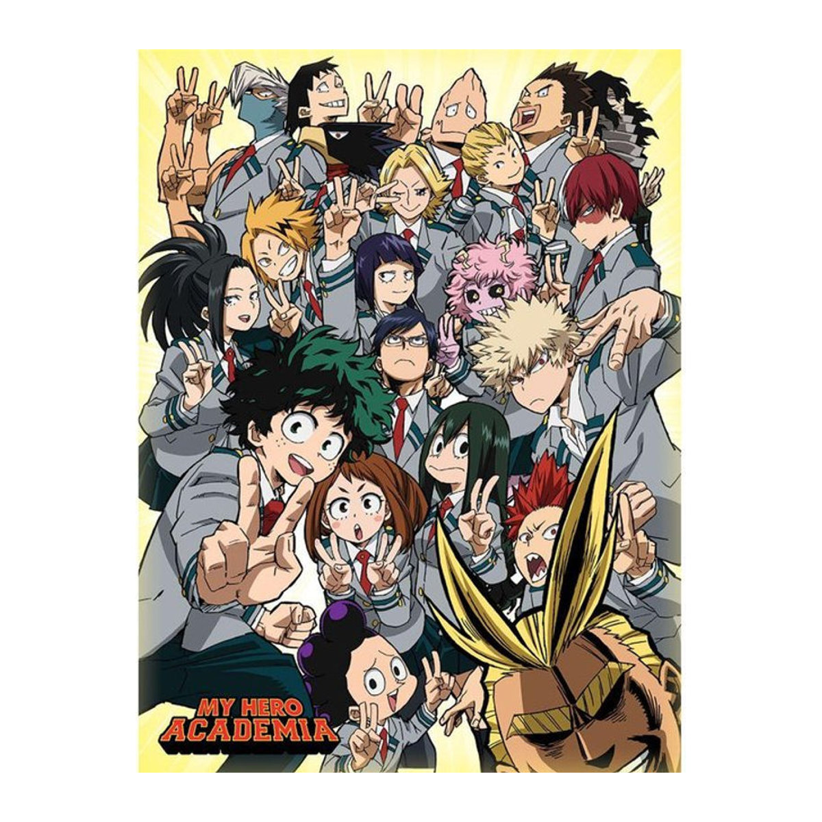 My Hero Academia Schulkassen-Selfie Leinwanddruck von Pertemba FR - Apparel, mehrfarbig und schwarz, B/H: 40 x 40 cm - Bild 1