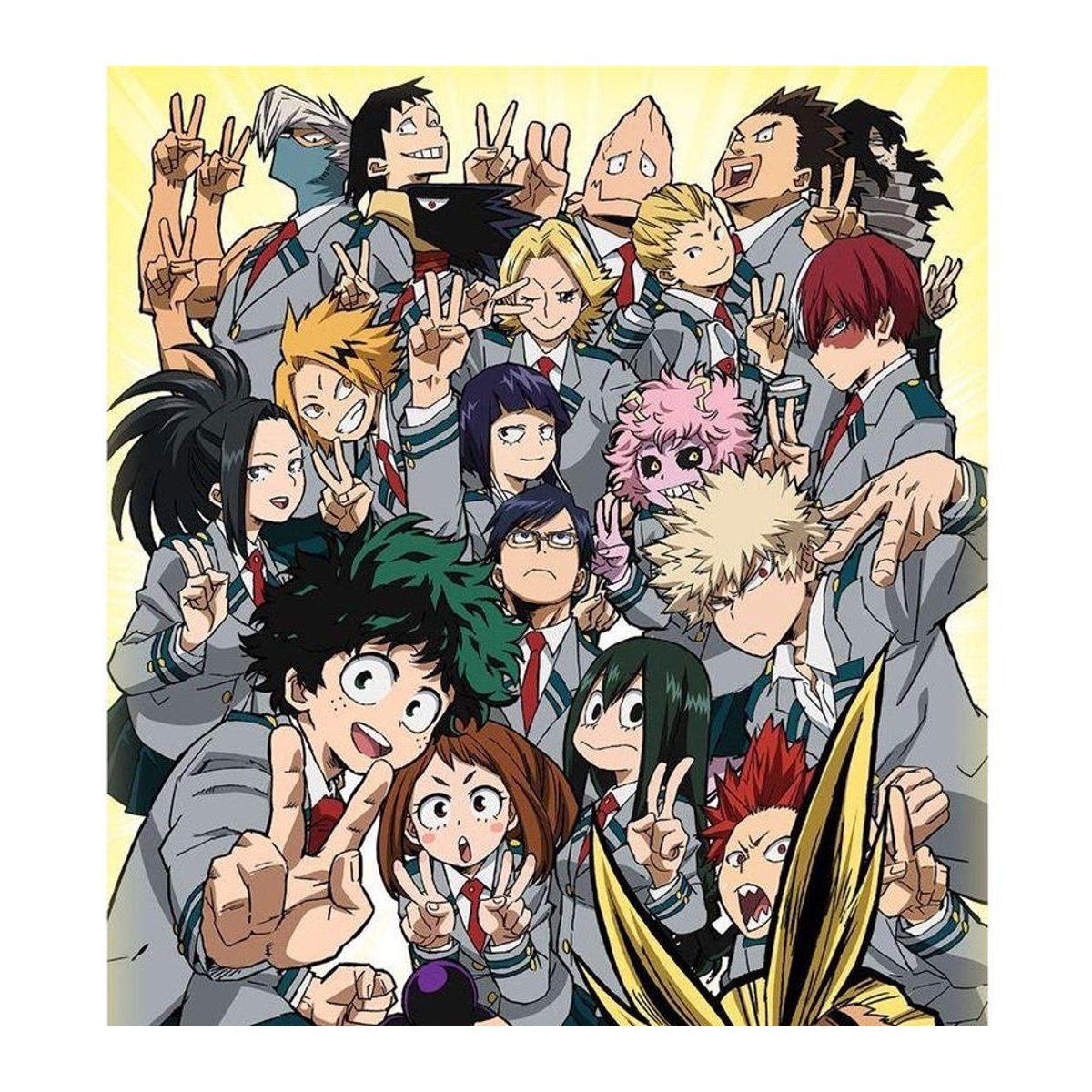 My Hero Academia Schulkassen-Selfie Leinwanddruck von Pertemba FR - Apparel, mehrfarbig und schwarz, B/H: 40 x 40 cm - Bild 2