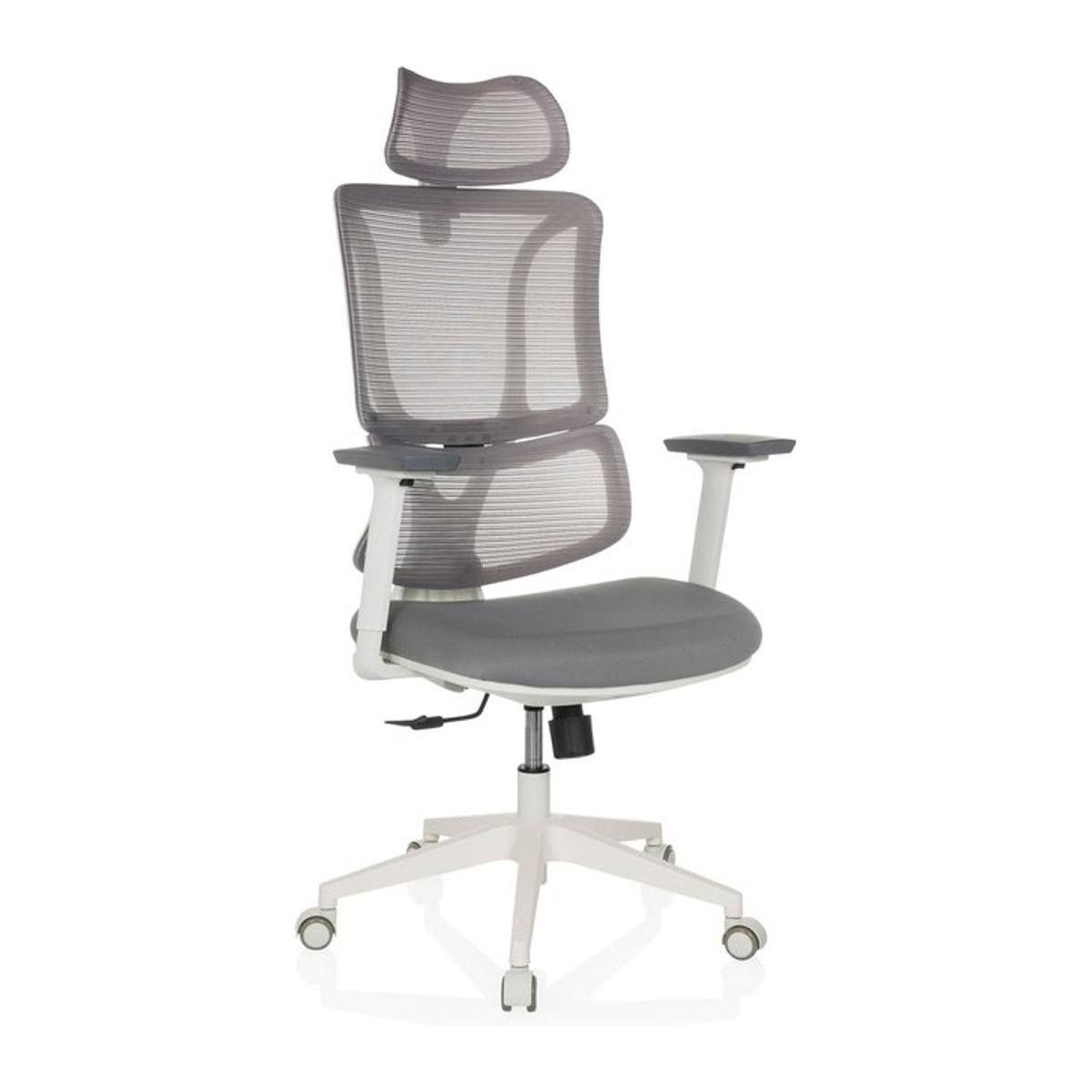 MyBuero Bürostuhl ERGOMY W Schreibtischstuhl in Grau mit Stoff und Mesh-Rücken - Bild 4