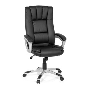 MyBuero Home Office Bürostuhl RELAX CL150 Chefsessel aus Kunstleder mit Armlehnen in Schwarz
