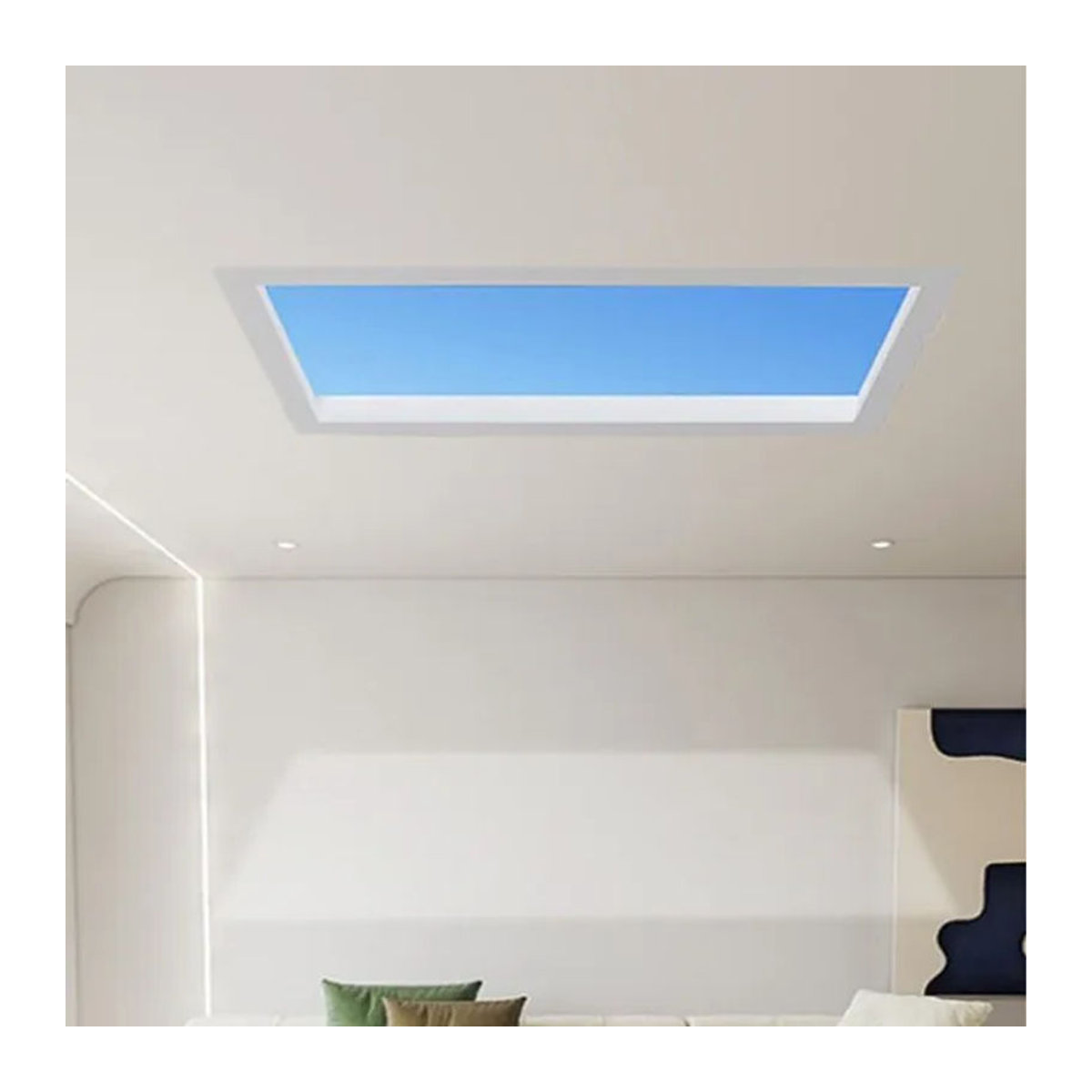MZISOSOD LED Deckenlampe Blau Minimalistisches Design Quadratisches Panel für Schlafzimmer und Kinderzimmer - Bild 1