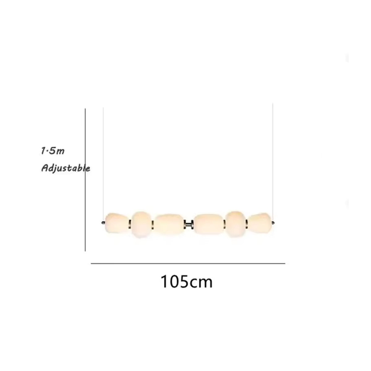 MZISOSOD Nordic Kronleuchter aus Acryl in Weiß, minimalistische Pendelleuchte für Esszimmer und Küche - Bild 6
