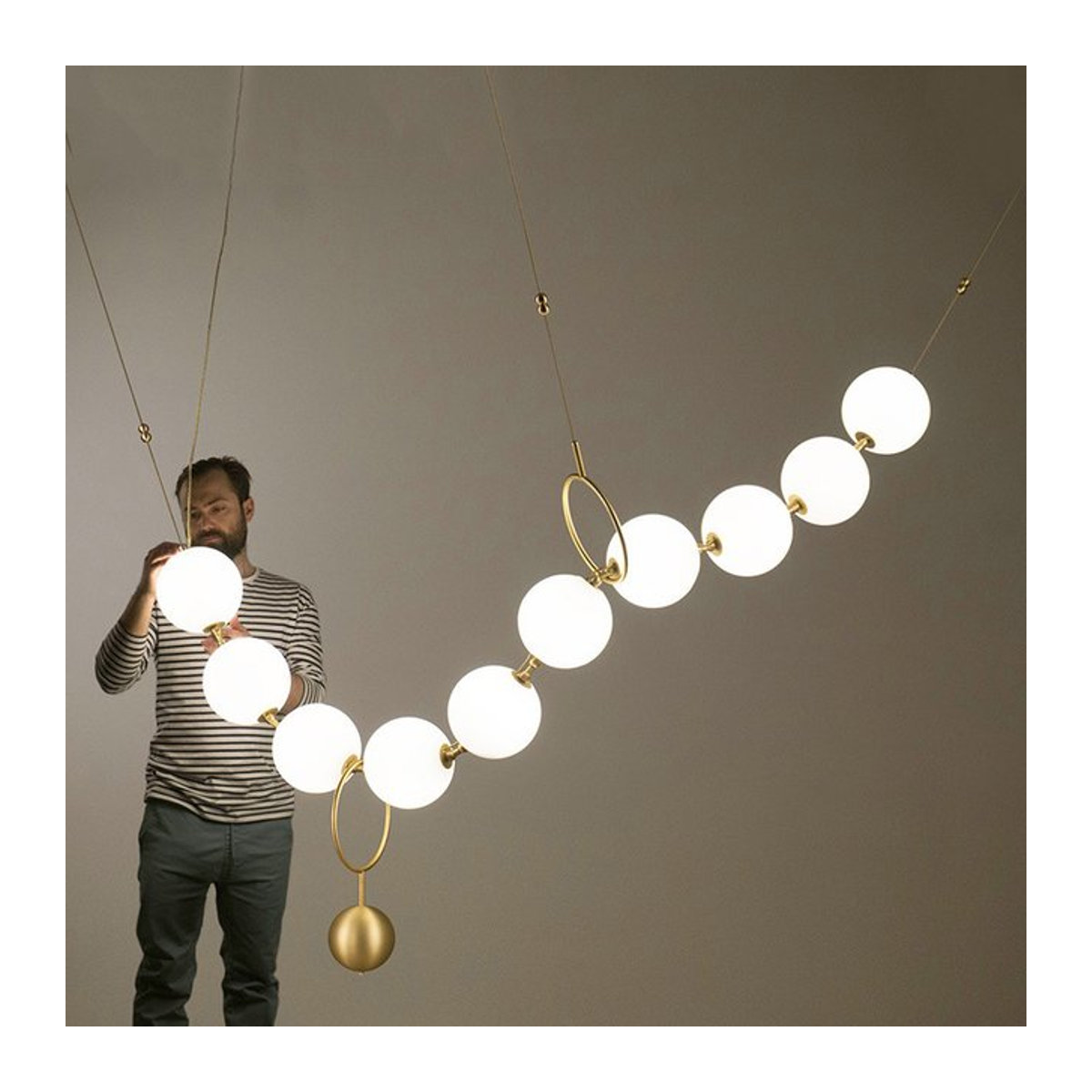MZISOSOD Pendelleuchte Nordic Design aus Acryl in Weiß mit LED für Wohnzimmer Esszimmer und Küche - Bild 1