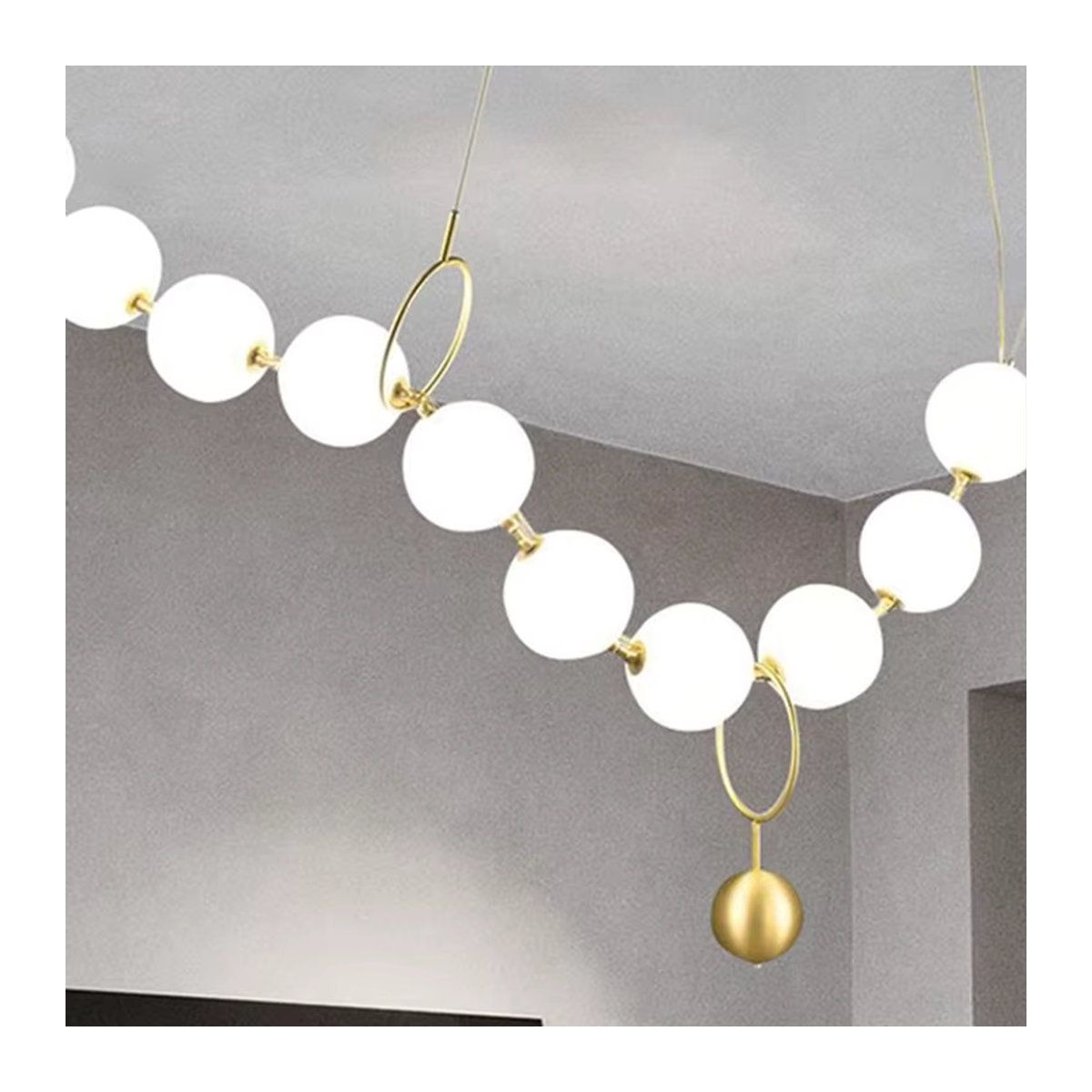 MZISOSOD Pendelleuchte Nordic Design aus Acryl in Weiß mit LED für Wohnzimmer Esszimmer und Küche - Bild 3