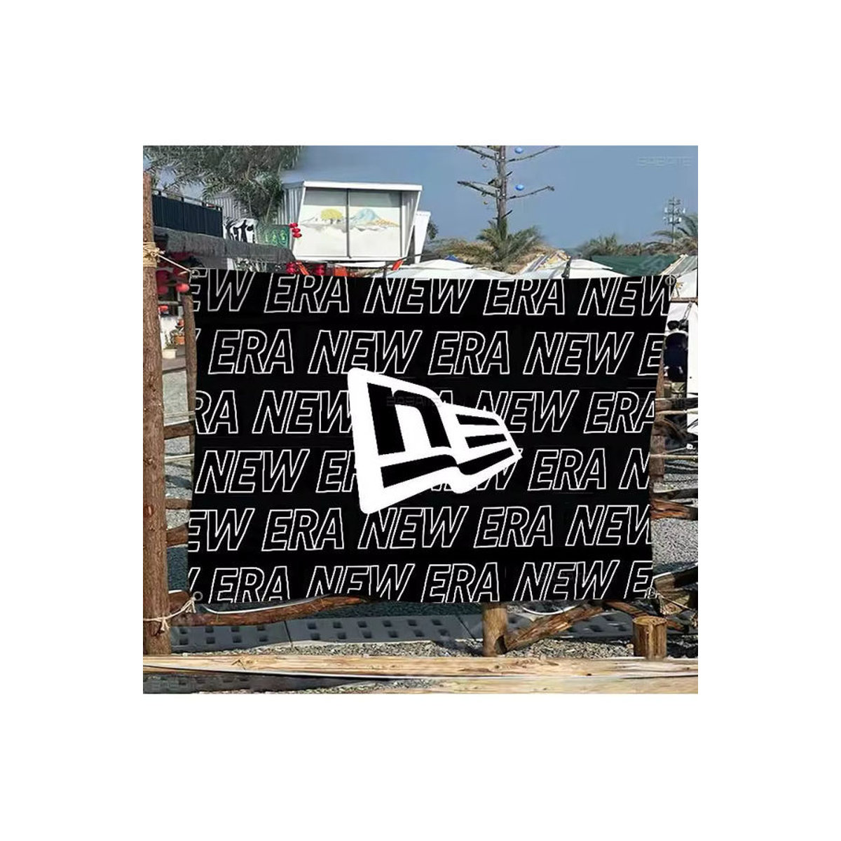 N-NewS E-Era Dekorative Geburtstagsparty-Banner mit abstraktem Logo-Druck in Schwarz aus Textil - Bild 6