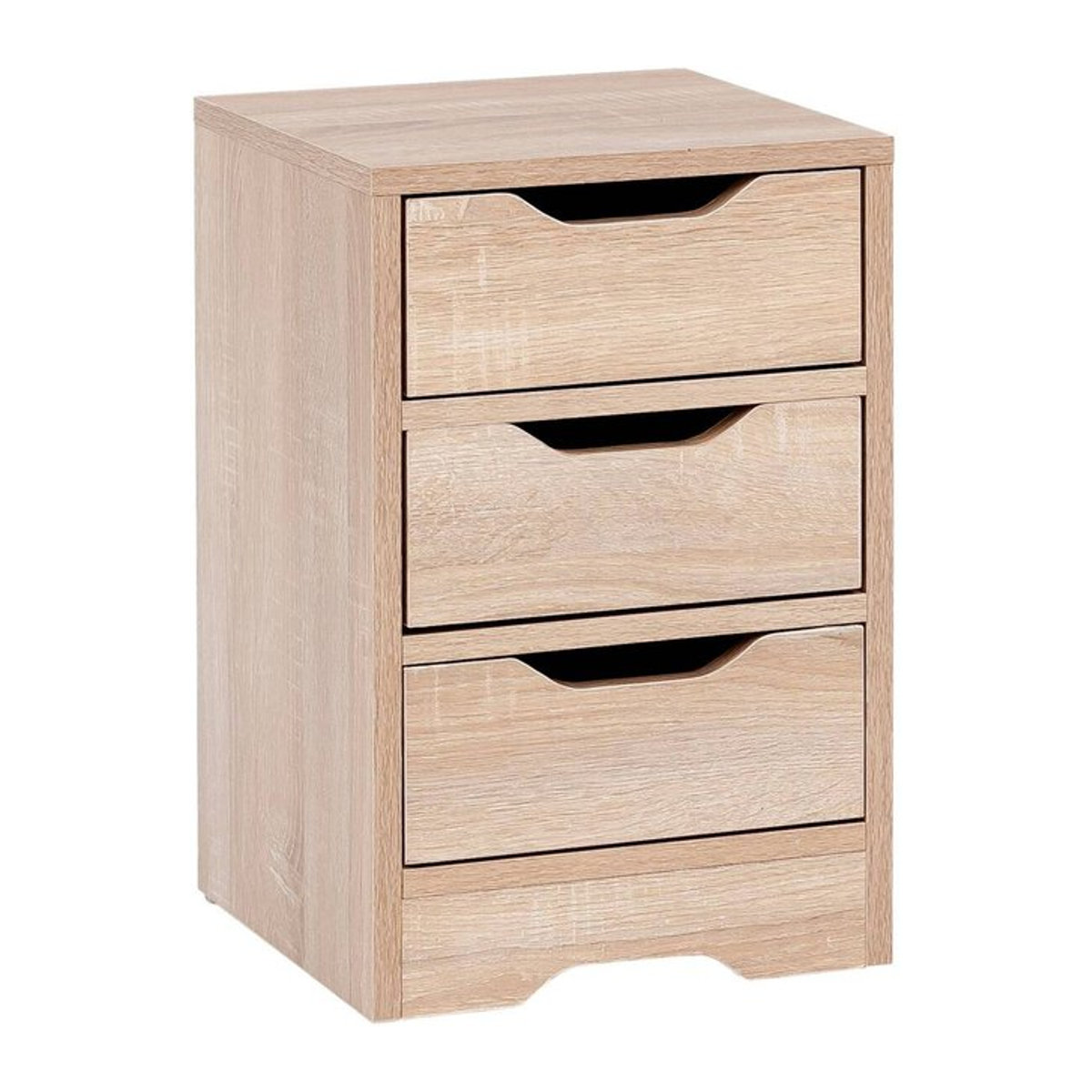Nachtkonsole Wohnling Eiche Natur Skandinavisch B/H/T: 31 x 49 x 31 cm - Bild 1