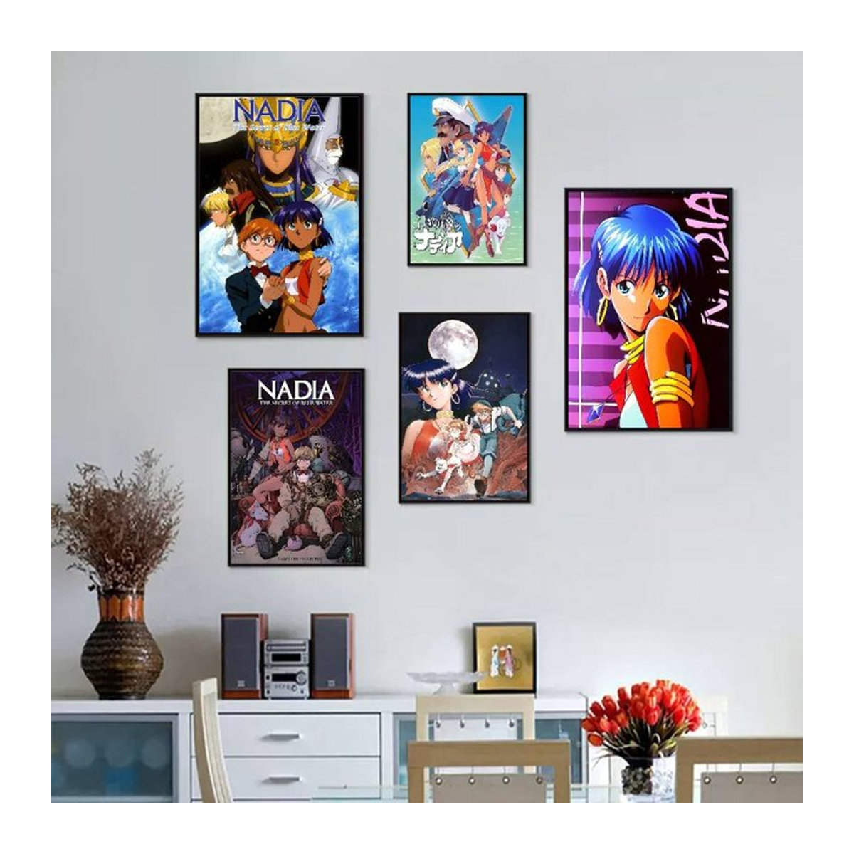 Nadia The Secret Of Blue Water Anime DIY Sticky Poster Vintage Wanddeko aus Papier in Mehrfarbig - Bild 1