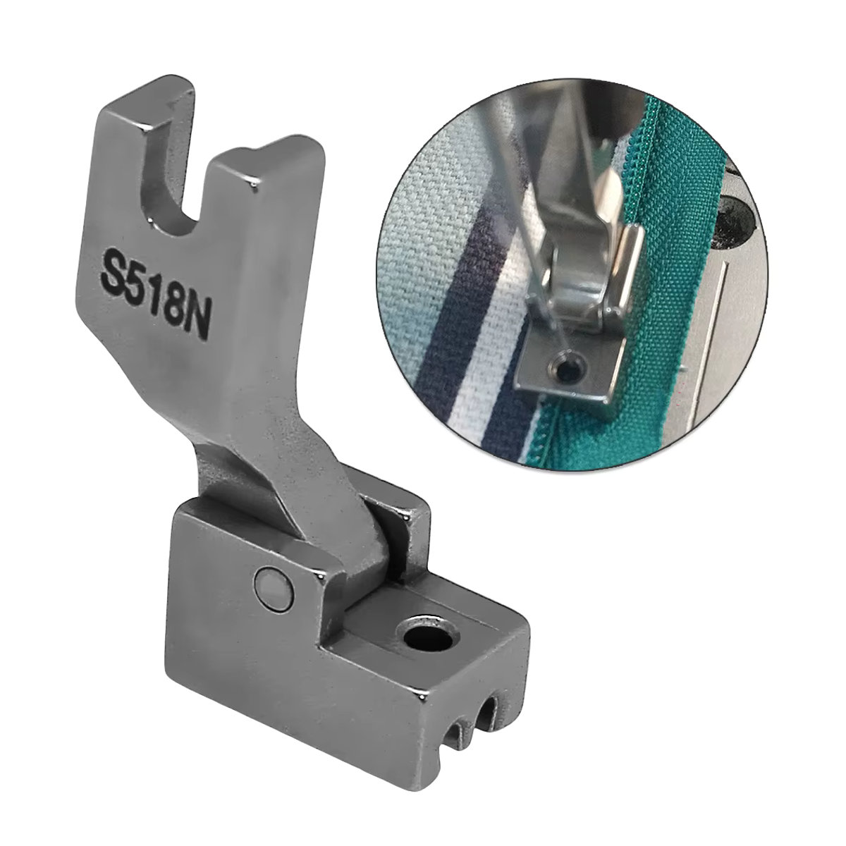 Nähfuß-Set mit Reißverschluss P363 S518N P36N P36LN aus Edelstahl für Singer Brother Juki industrielle Steppstich Nähmaschinen Zubehör - Bild 4