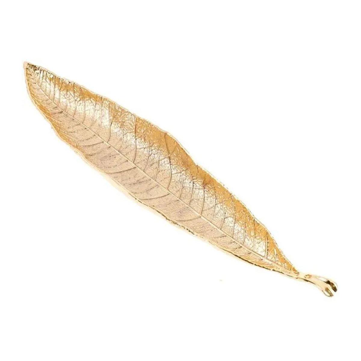 Naituo Handgefertigte Blatt-Räucherstäbchenschale in Gold, Vertikaler Räucherstäbchenhalter im Vintage-Design aus Metall - Bild 1