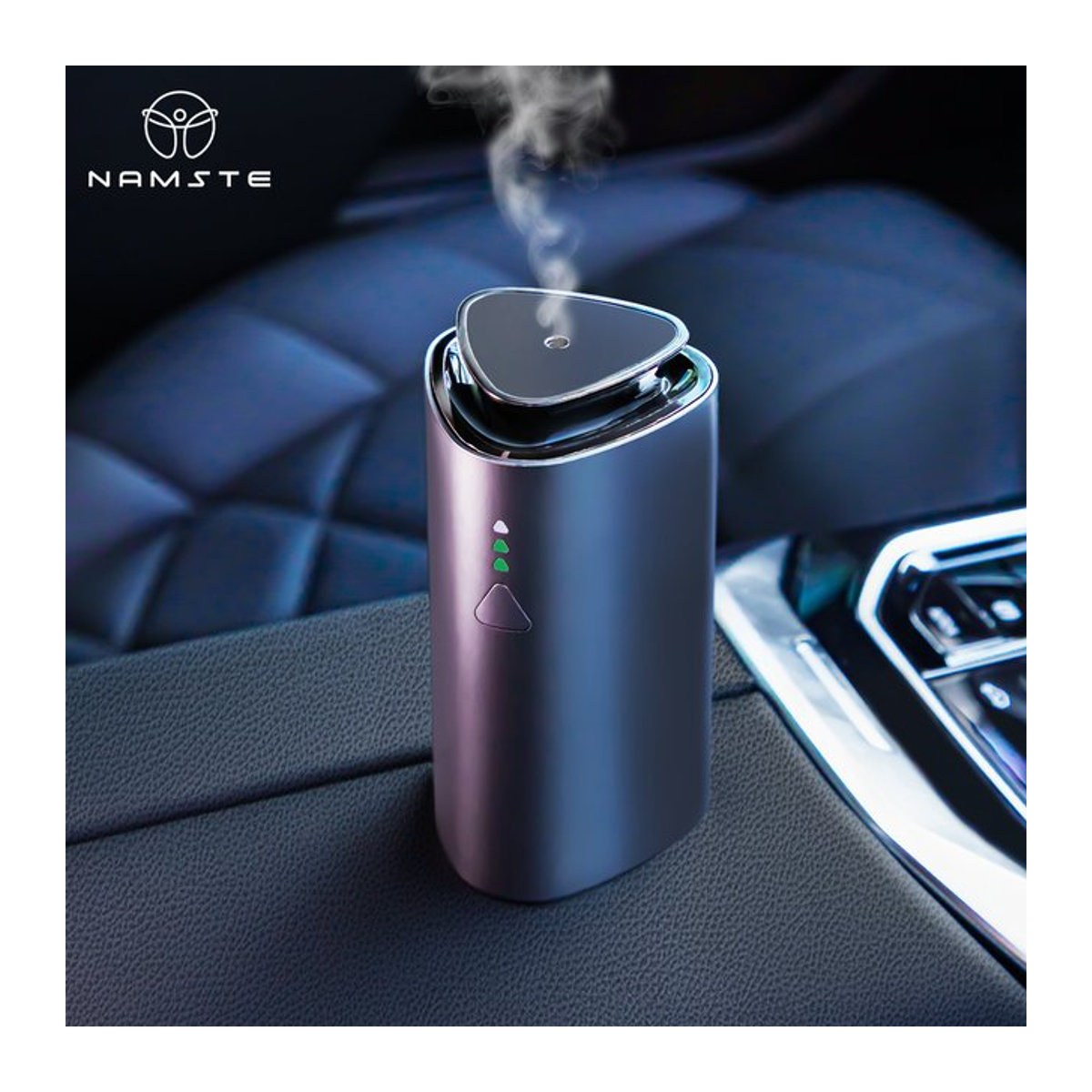 Namaste Aroma Diffuser Luftbefeuchter für Auto und Zuhause in Schwarz mit USB-Anschluss und Dual-Modi zur Aromatisierung mit Duftöl - Bild 1